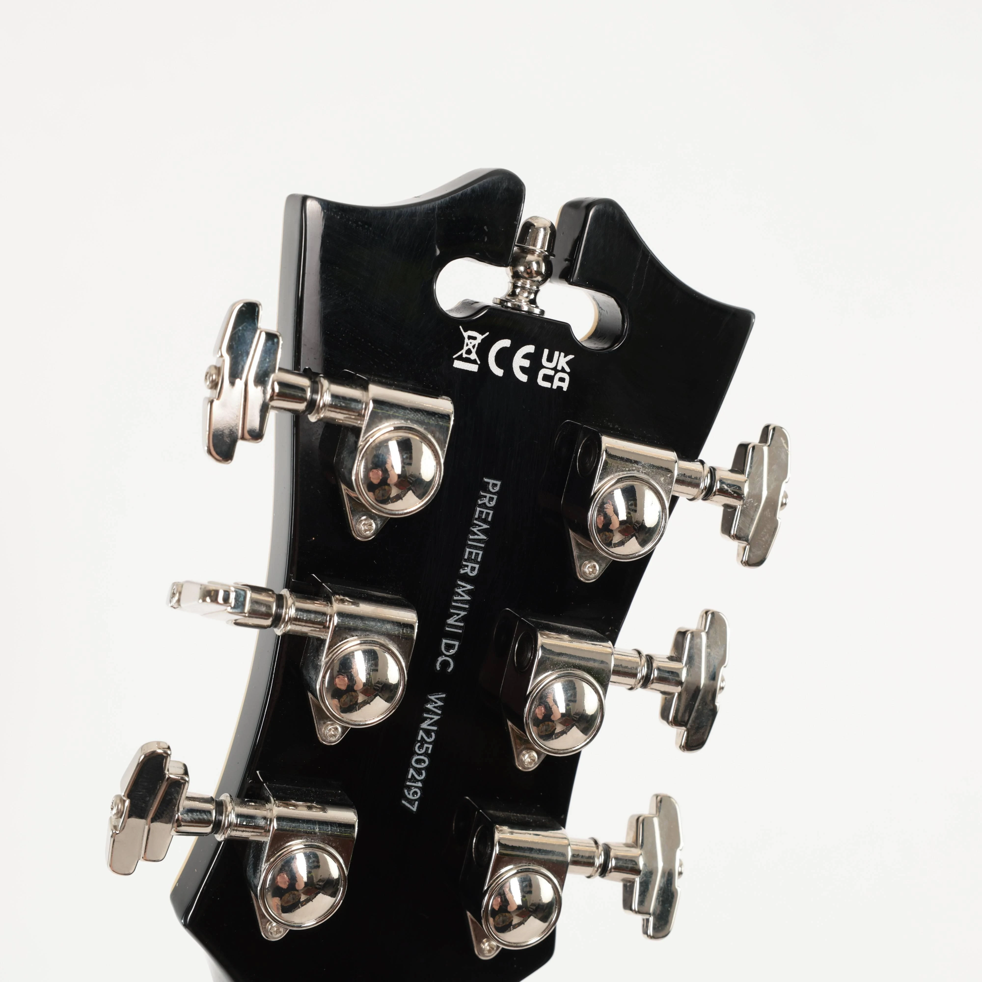 B Stock : D’Angelico Premier Mini DC Semi-Hollow Electric Guitar in Solid Black - 002 - B-DAPMDCSBK-0002 (9).jpg