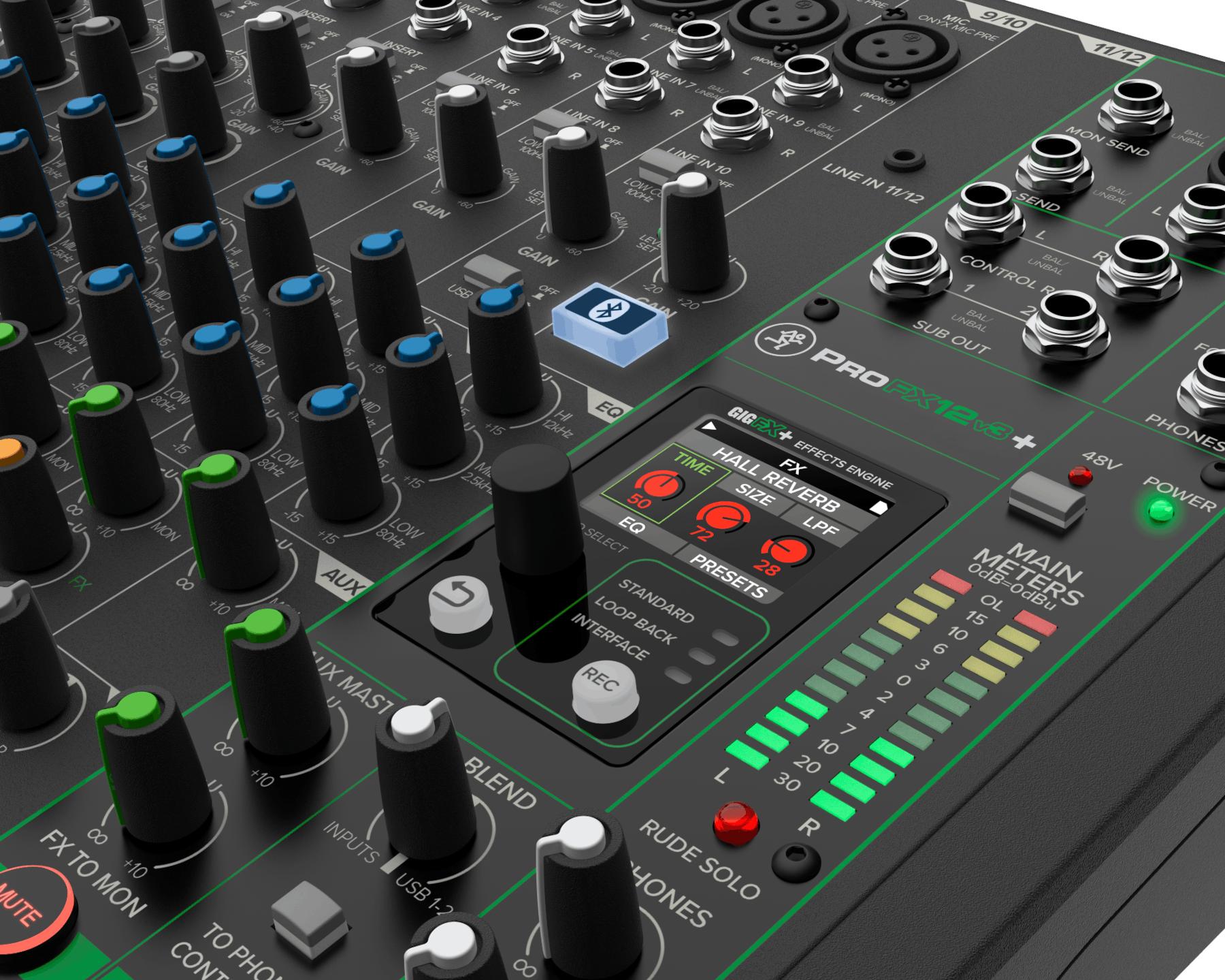 B Stock : Mackie PROFX12 V3+ Mixer with 7 Mic Inputs & Digital FX - 001 - 2056099-03-Mackie_Profx12_V3_Zoom.jpg