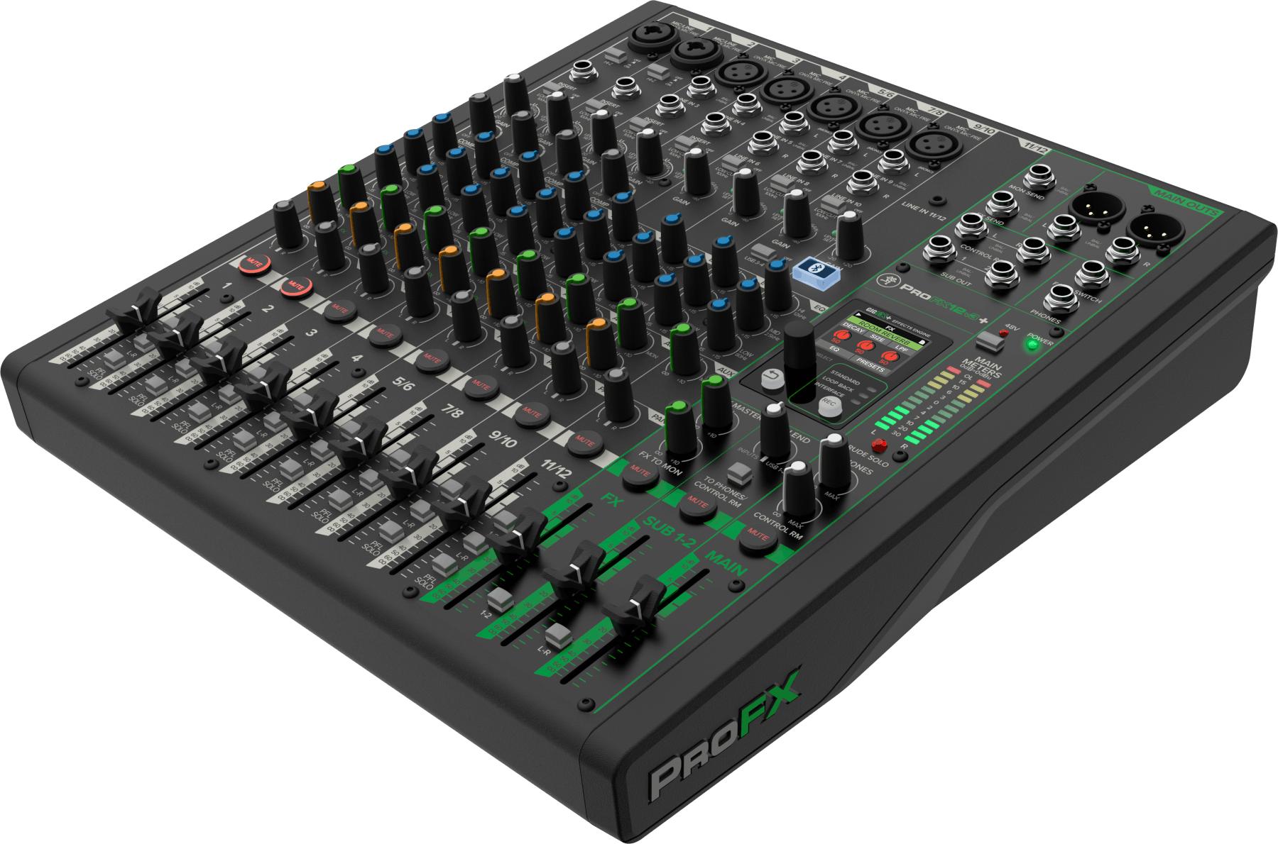 B Stock : Mackie PROFX12 V3+ Mixer with 7 Mic Inputs & Digital FX - 001 - 2056099-03-Mackie_Profx12_V3_Right.jpg