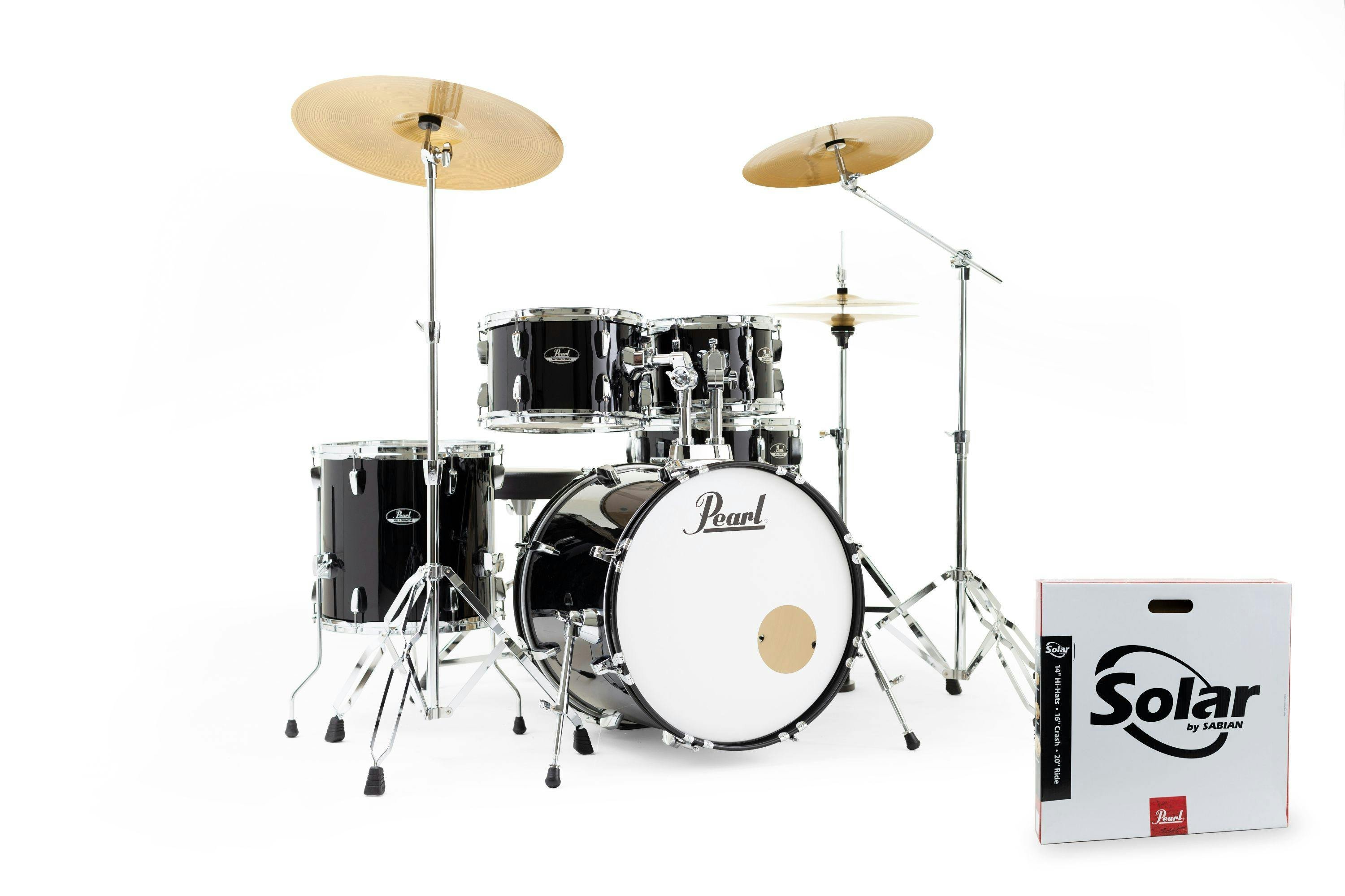 Pearl Roadshow 20" Drum Kit in Jet Black (Extra Crash) - 450067-RS505BCC31.jpg