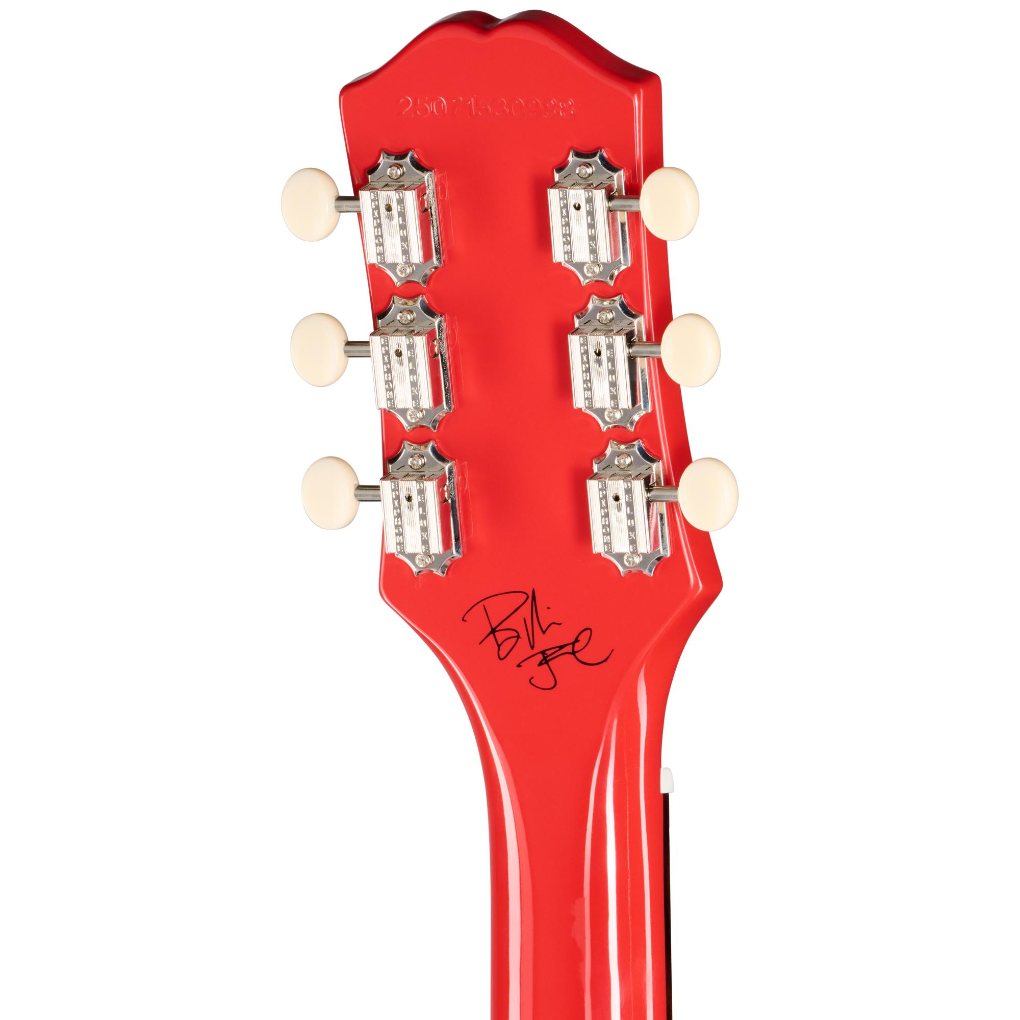 Epiphone Billie Joe Armstrong Signature Les Paul Junior Electric Guitar in Radiant Red - EIBJLPJRRNH-Headstock-Back.jpg