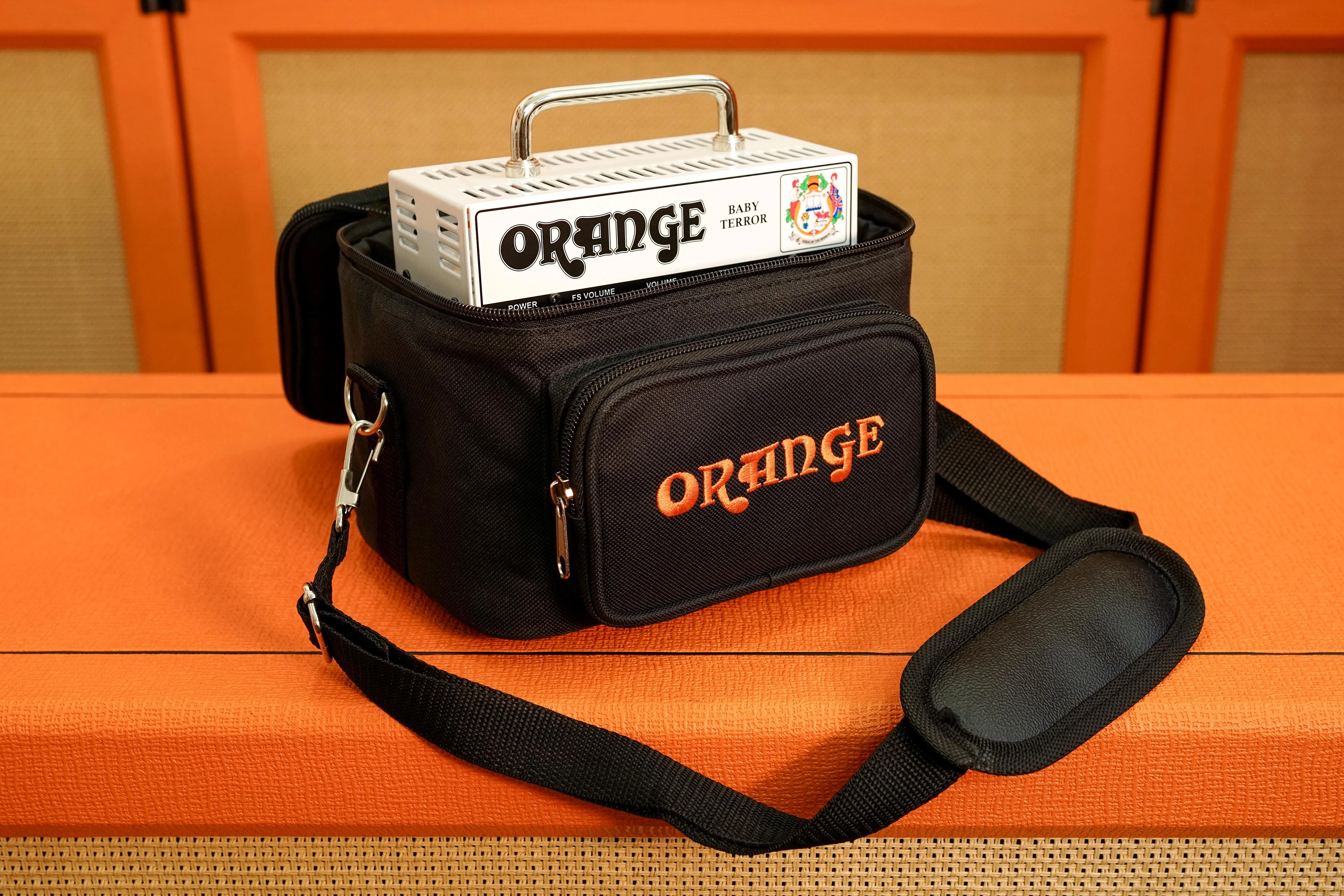 Orange Baby Terror and Eastcoast 1x12 Speaker Cab Bundle - Baby Terror - Gig Bag Photo - 4.jpg