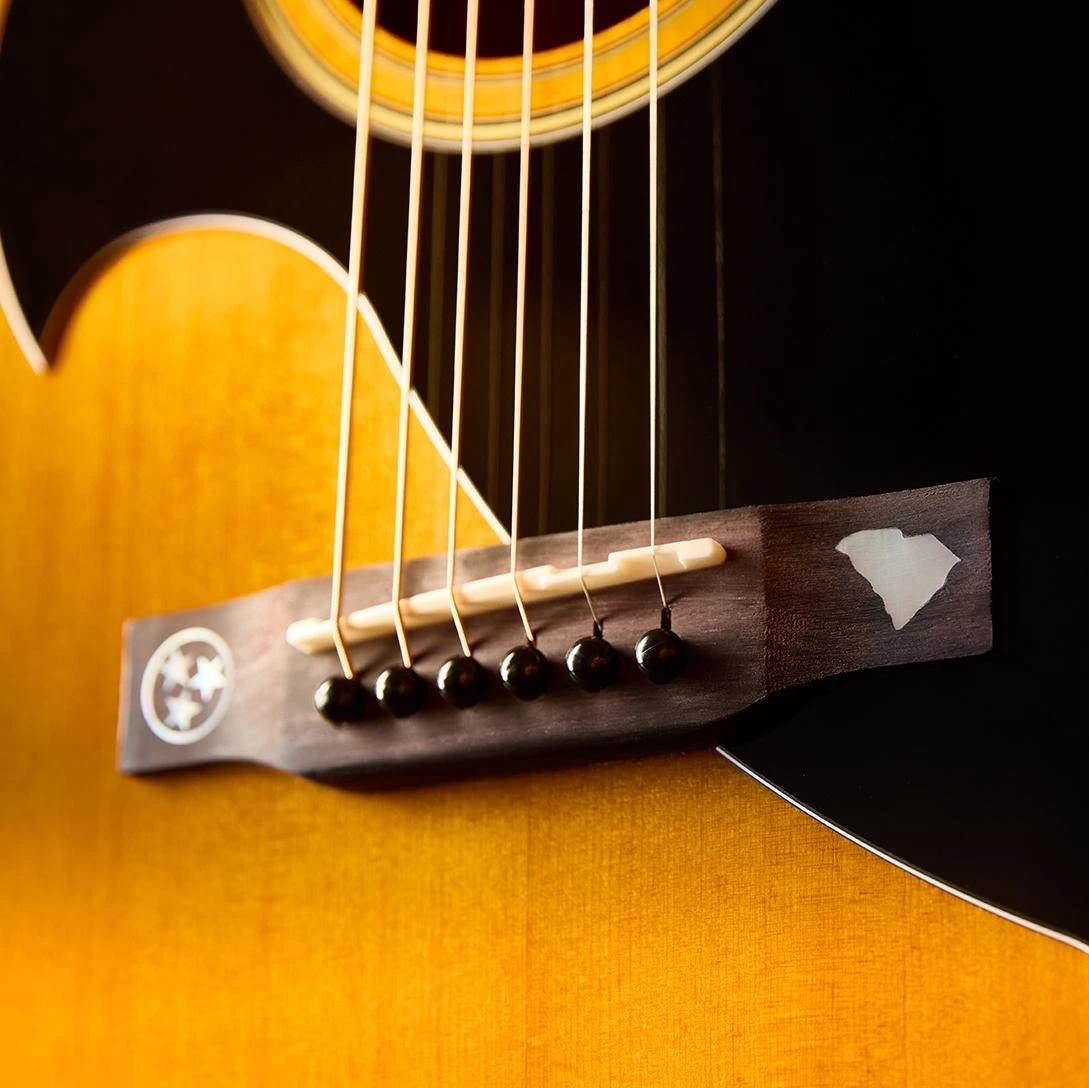 Epiphone Marcus King Signature El Dorado Electro Acoustic Guitar in Antique Natural - EMEDMKANNH1-Beauty-Bridge.jpg