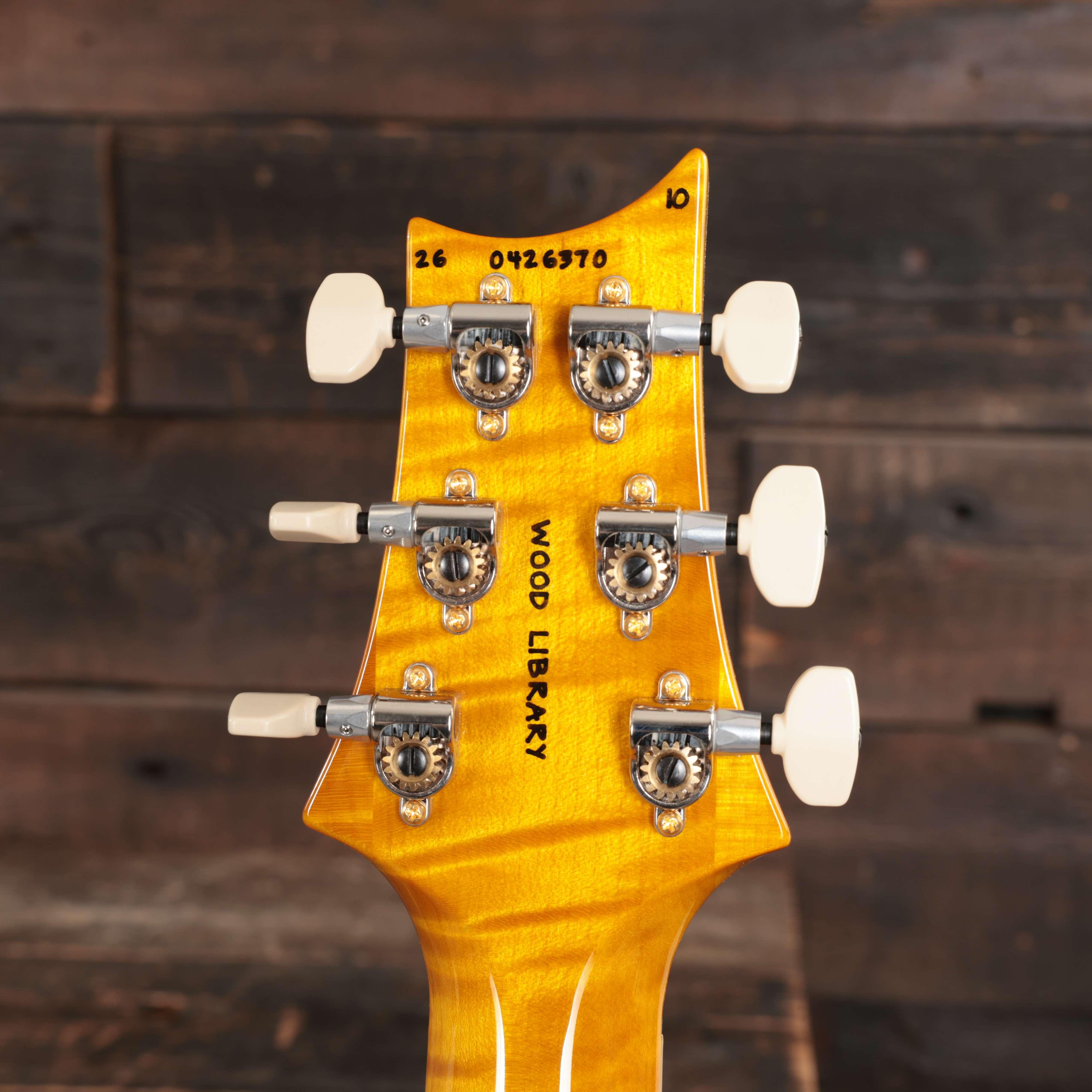 PRS Wood Library McCarty Electric Guitar in Vintage Yellow with Matching Flame Maple Neck - 0426370 (6).jpg