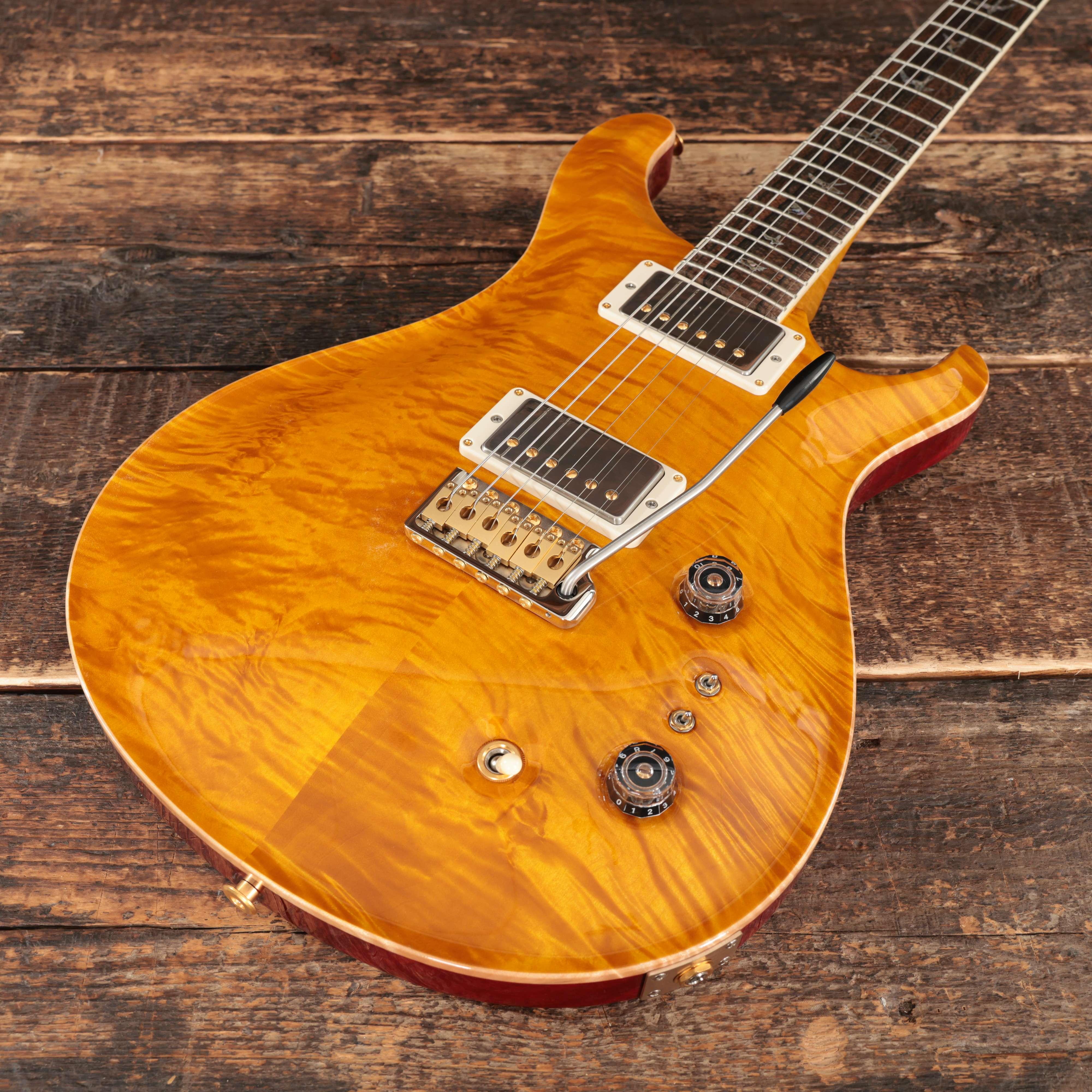 PRS Wood Library McCarty Electric Guitar in Vintage Yellow with Matching Flame Maple Neck - 0426370 (8).jpg