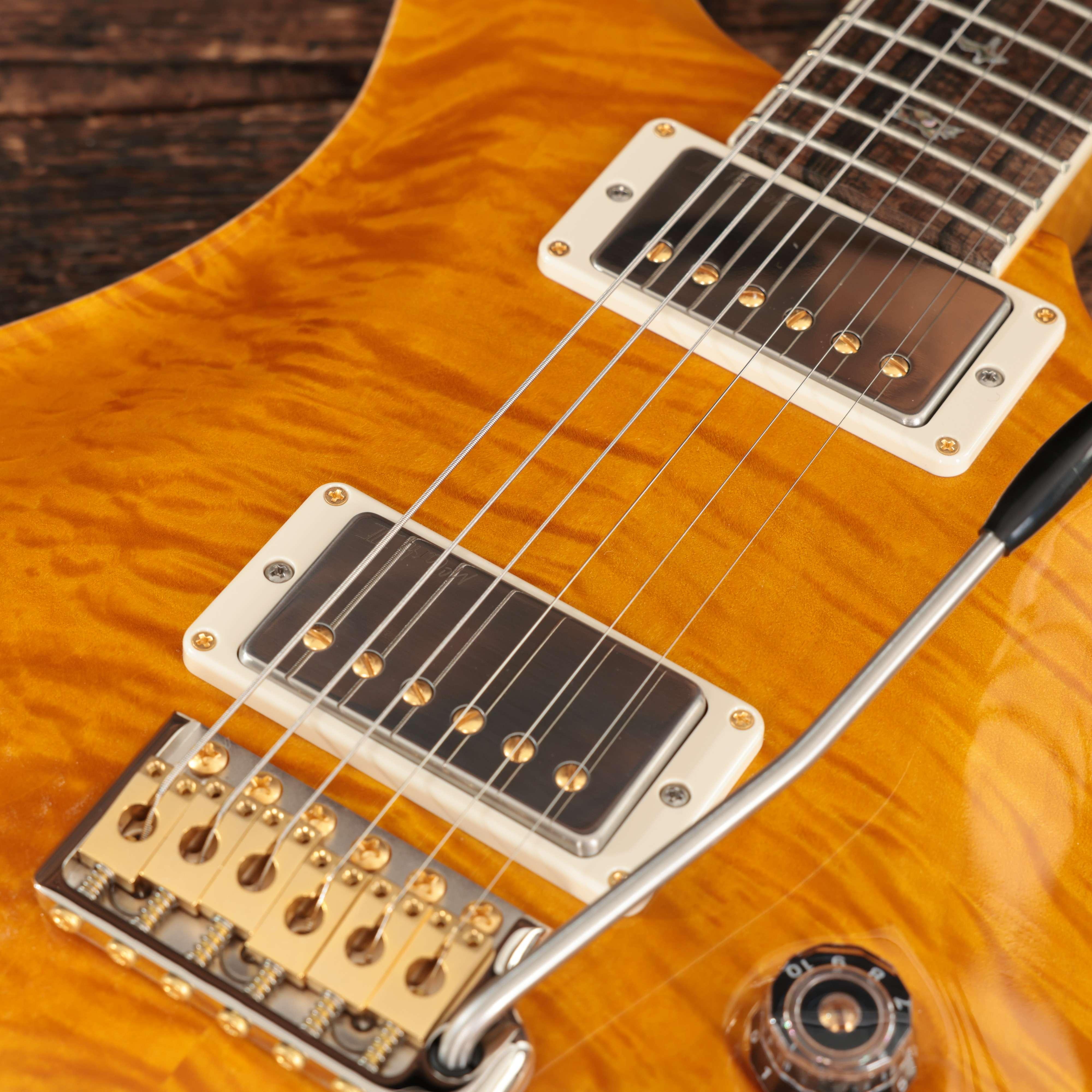PRS Wood Library McCarty Electric Guitar in Vintage Yellow with Matching Flame Maple Neck - 0426370 (9).jpg