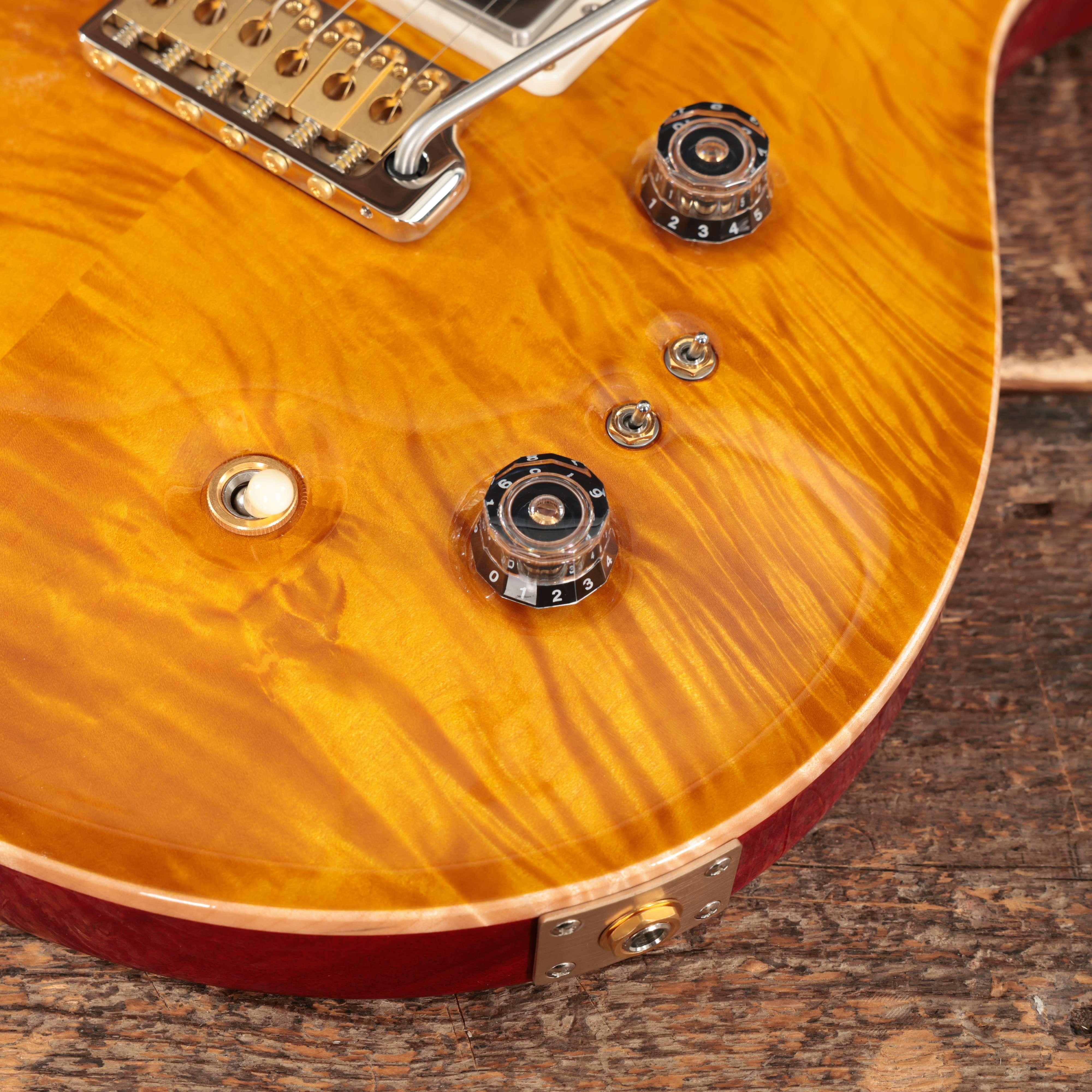 PRS Wood Library McCarty Electric Guitar in Vintage Yellow with Matching Flame Maple Neck - 0426370 (10).jpg