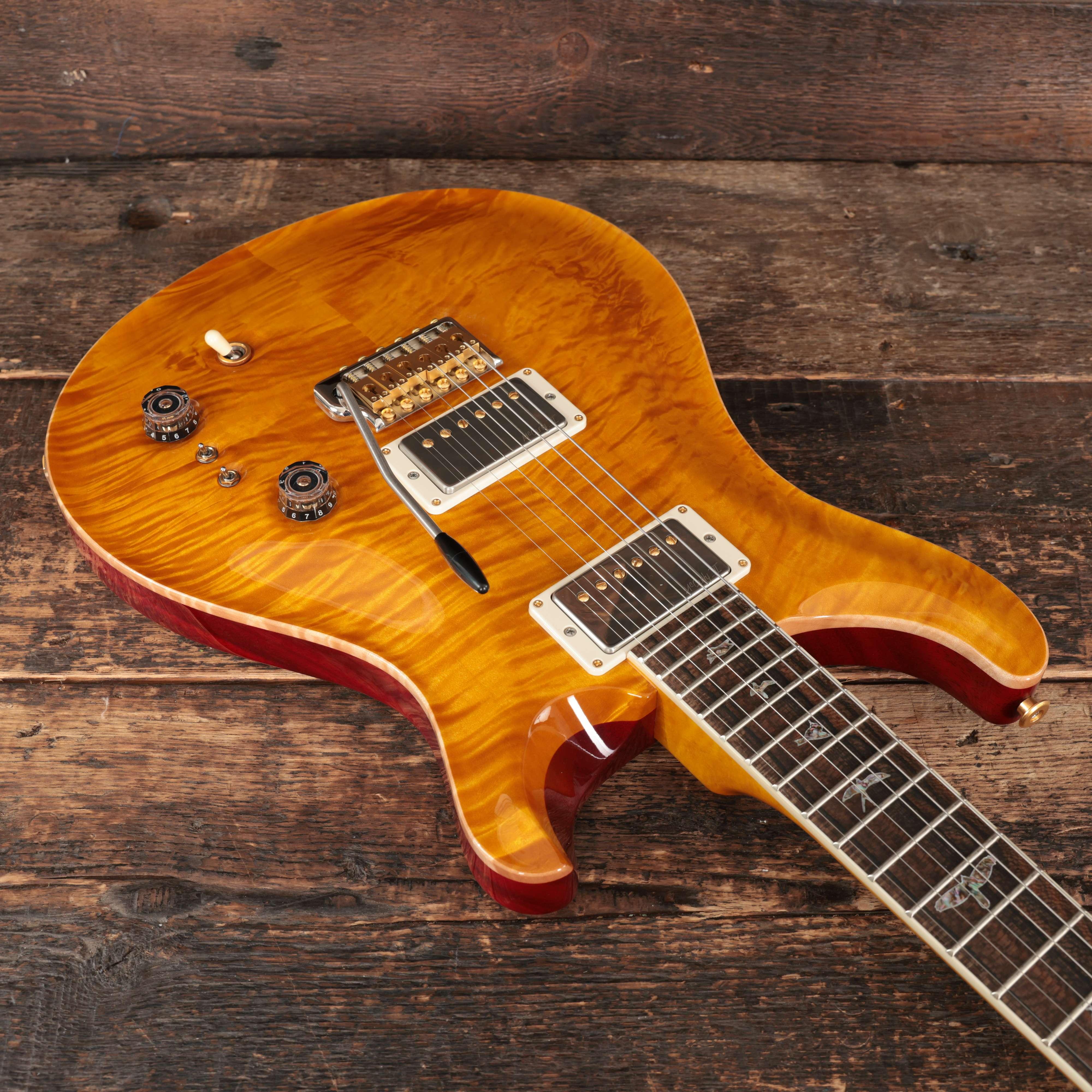 PRS Wood Library McCarty Electric Guitar in Vintage Yellow with Matching Flame Maple Neck - 0426370 (11).jpg