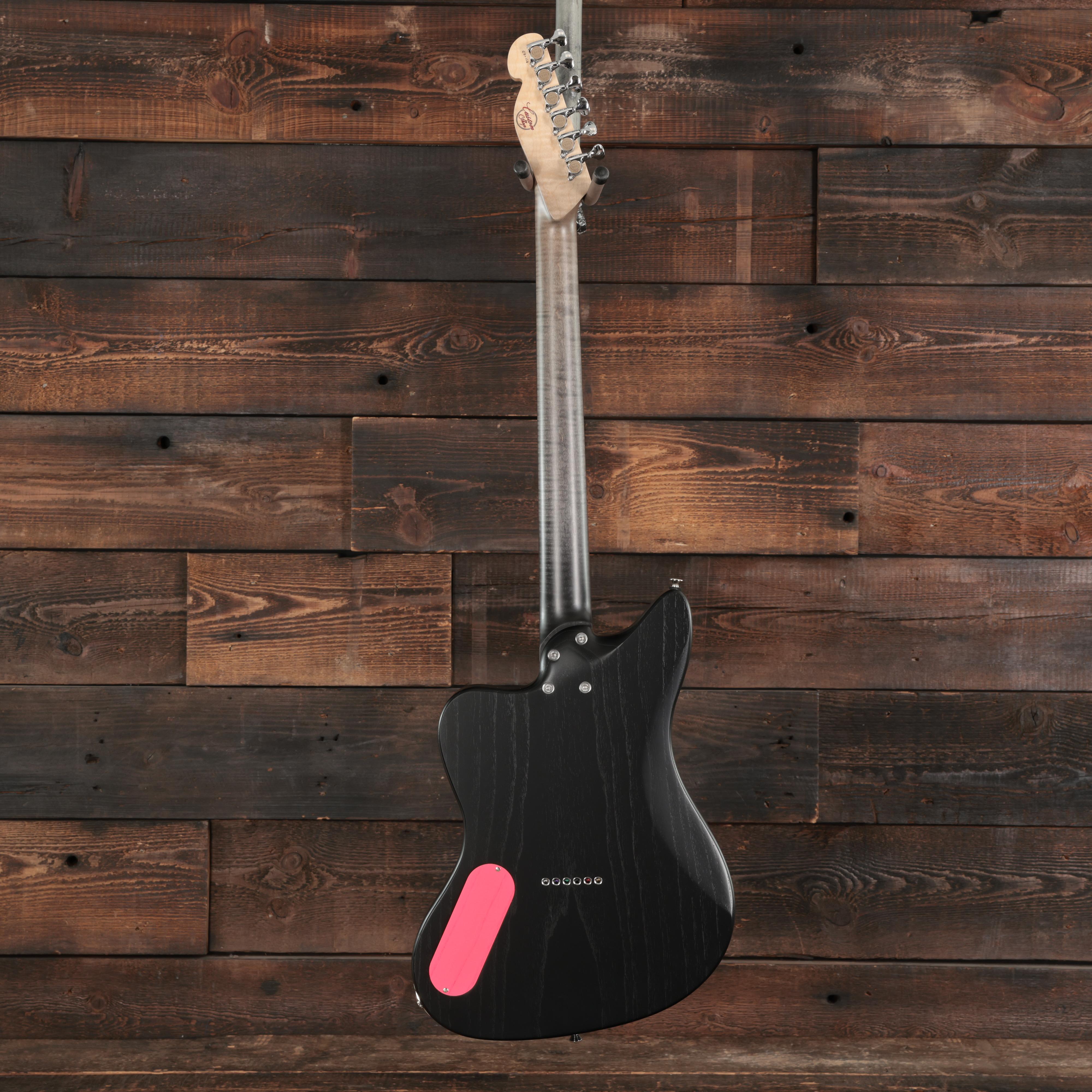 PJD Custom Shop St John Stealth Electric Guitar with Flame Maple Neck in Black - CS116 (5).JPG