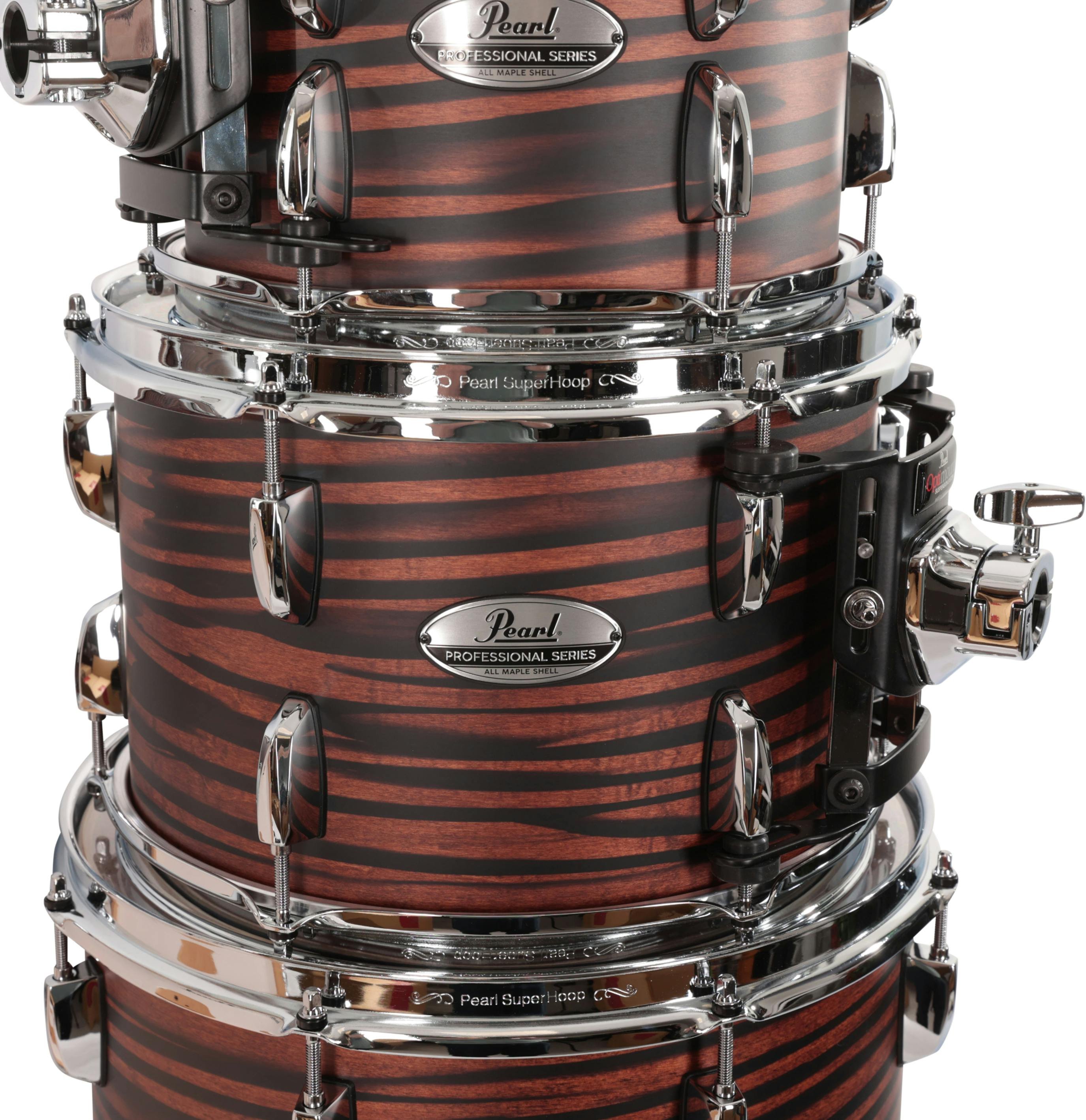 Pearl Professional Series 20" Acoustic Drum Kit in Matte Mocha Swirl - PMX904XPC883-PMX904XPC883_3.jpg