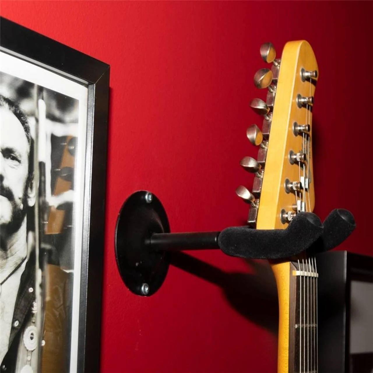 Quiklok GGS403 Small Guitar Wall Hanger with Rotating & Upraised Forks in Black - 7d6d4b30c4cda5356f07aecdb1b6e81a.jpg