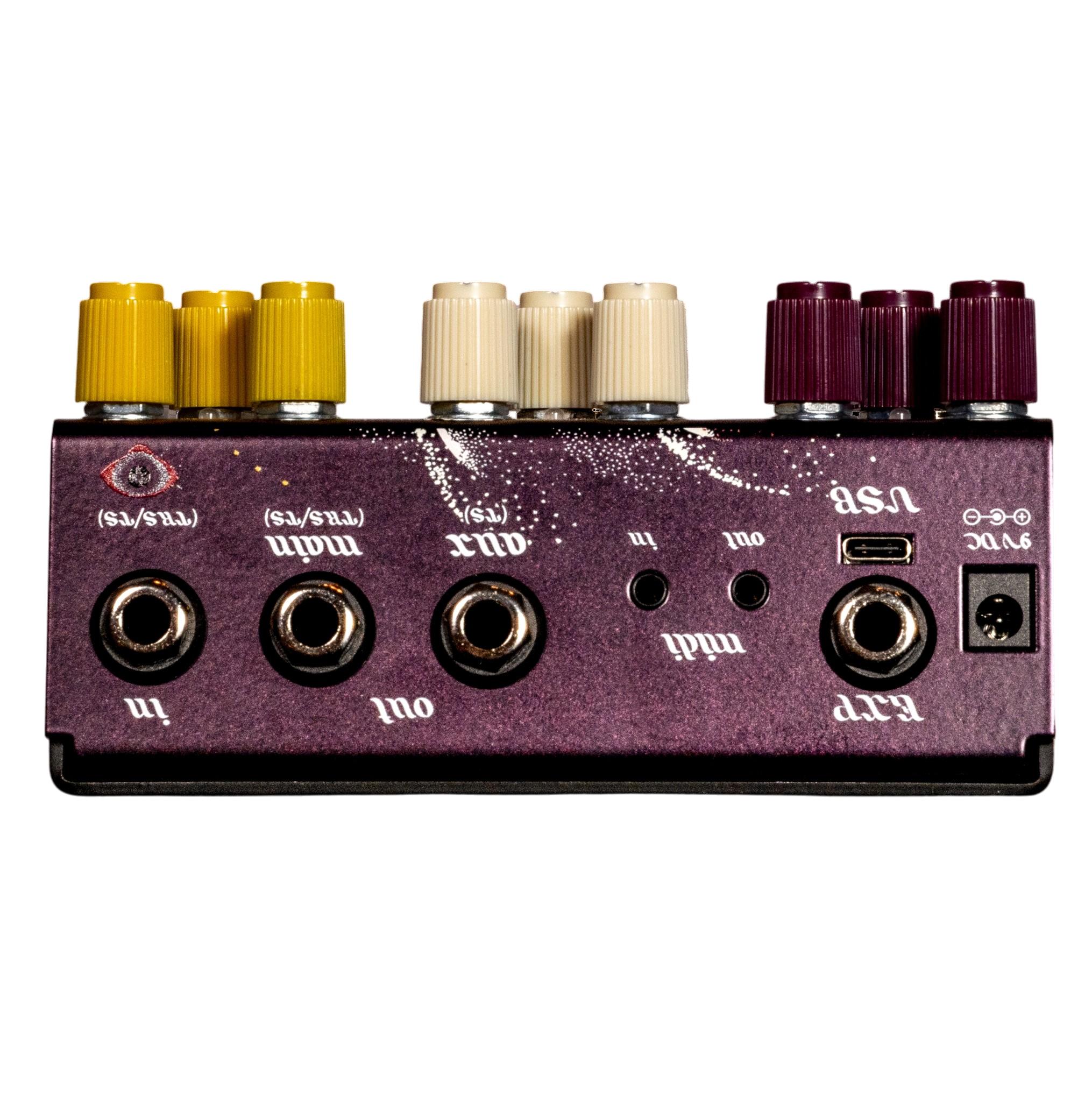 Old Blood Noise Endeavors Beam Splitter V2 Triple Tracking Overdrive & Distortion Pedal in Warm - obne-beam_splitter_v2-warm-top.jpg