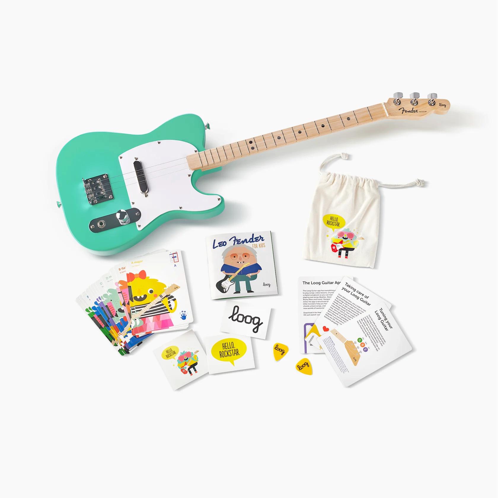 Loog X Fender Telecaster Electric Guitar in Seafoam Green - LOOGFENDER20236309.jpg