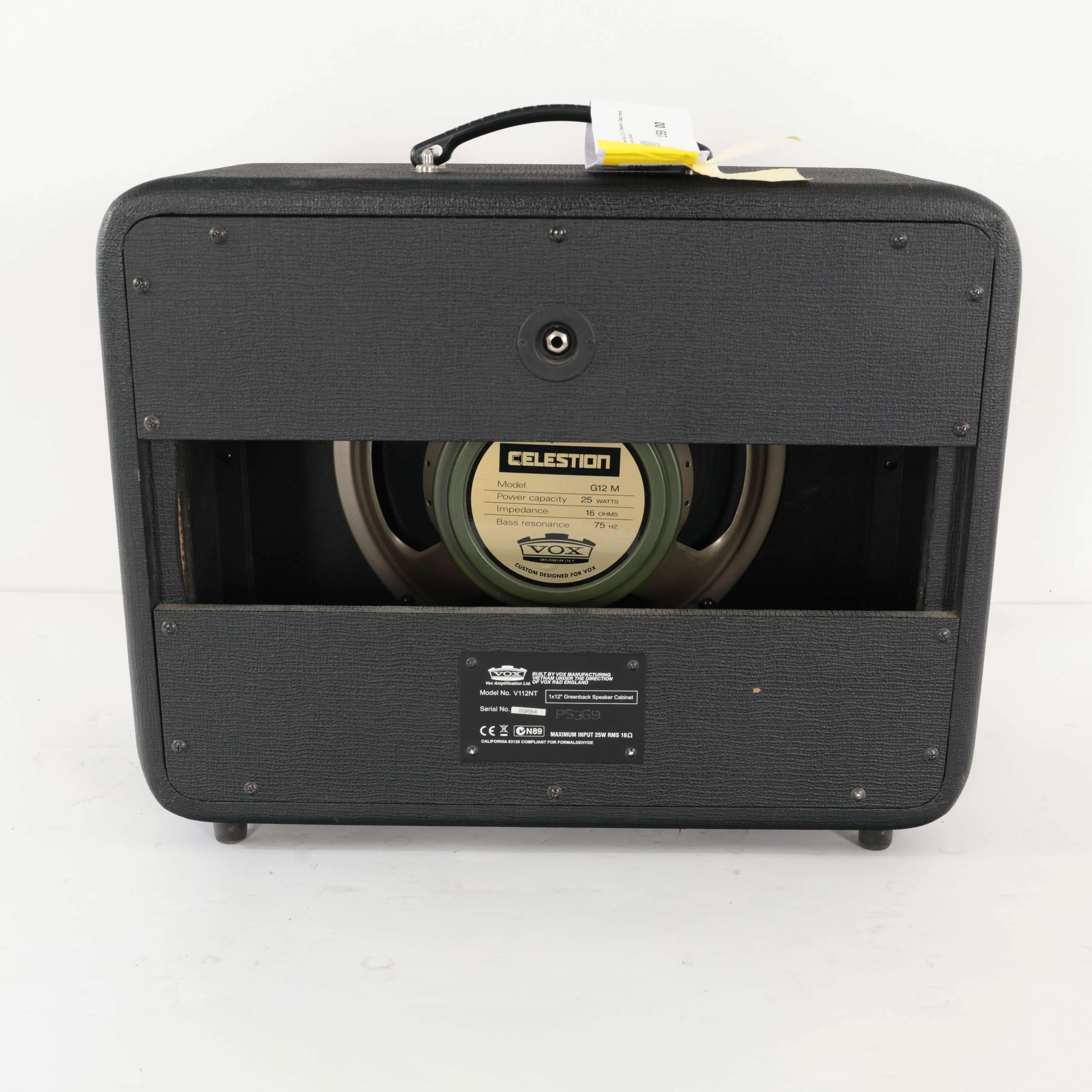 Second Hand Vox 112NT 1x12 Speaker Cabinet With Celestion Greenback 055 - SH-168-0055 (5).jpg