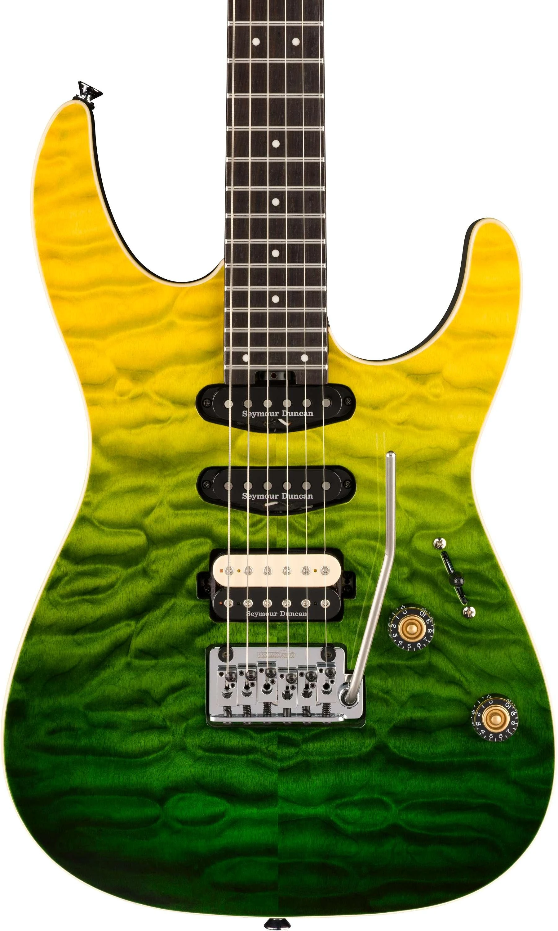 Charvel Pro-Mod Plus Dinky DK24 HSS 2PT EB QM Electric Guitar in Zombie Fade - 2979813378_cha_ins_fbd_1_nr.jpg
