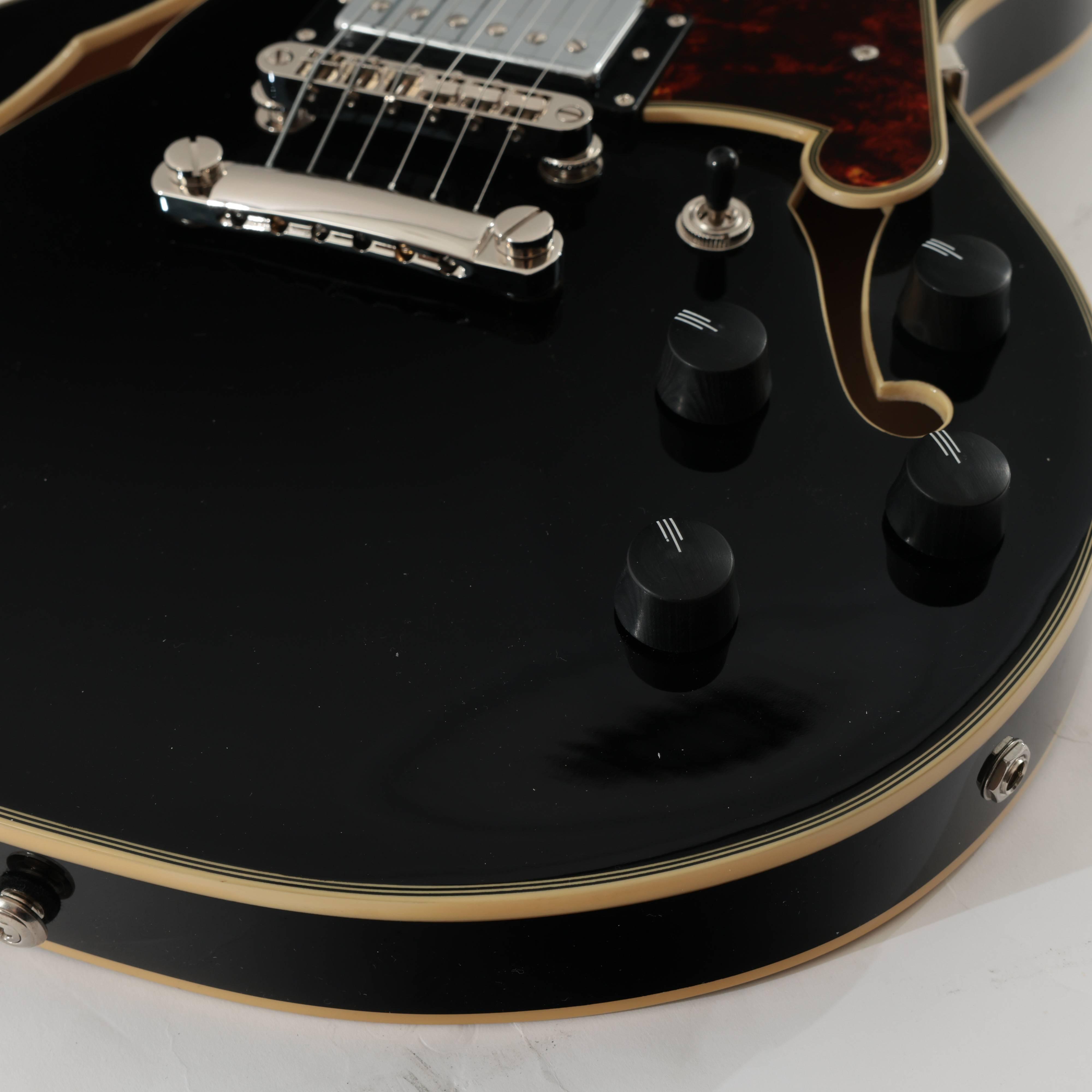 B Stock : D’Angelico Premier Mini DC Semi-Hollow Electric Guitar in Solid Black - 003 - B-DAPMDCSBK-0003 (10).jpg