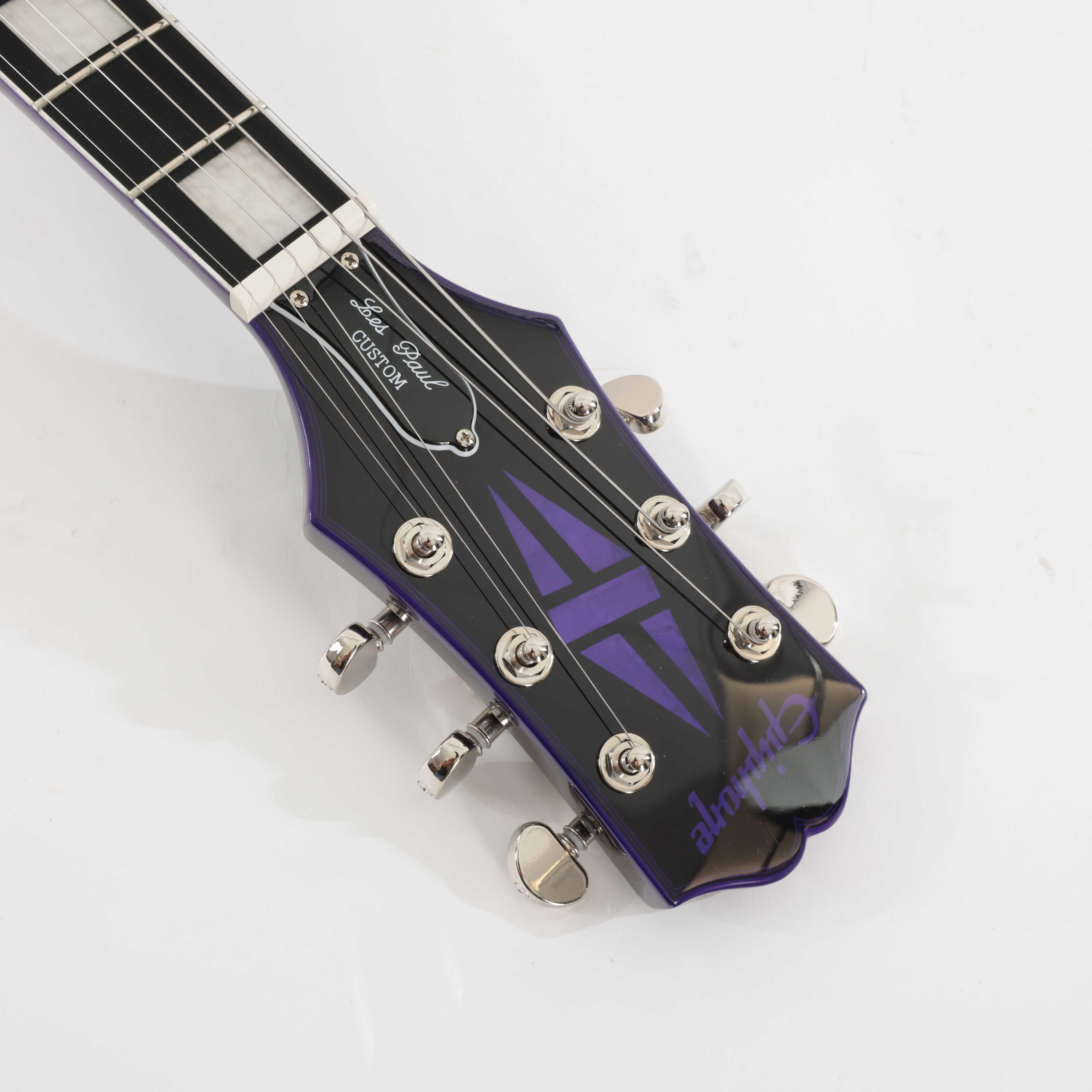 B Stock : Epiphone Inspired by Gibson Les Paul Custom Widow Electric Guitar in Purple Burst - 002 - B-EILPCWPBN-0002 (12).jpg