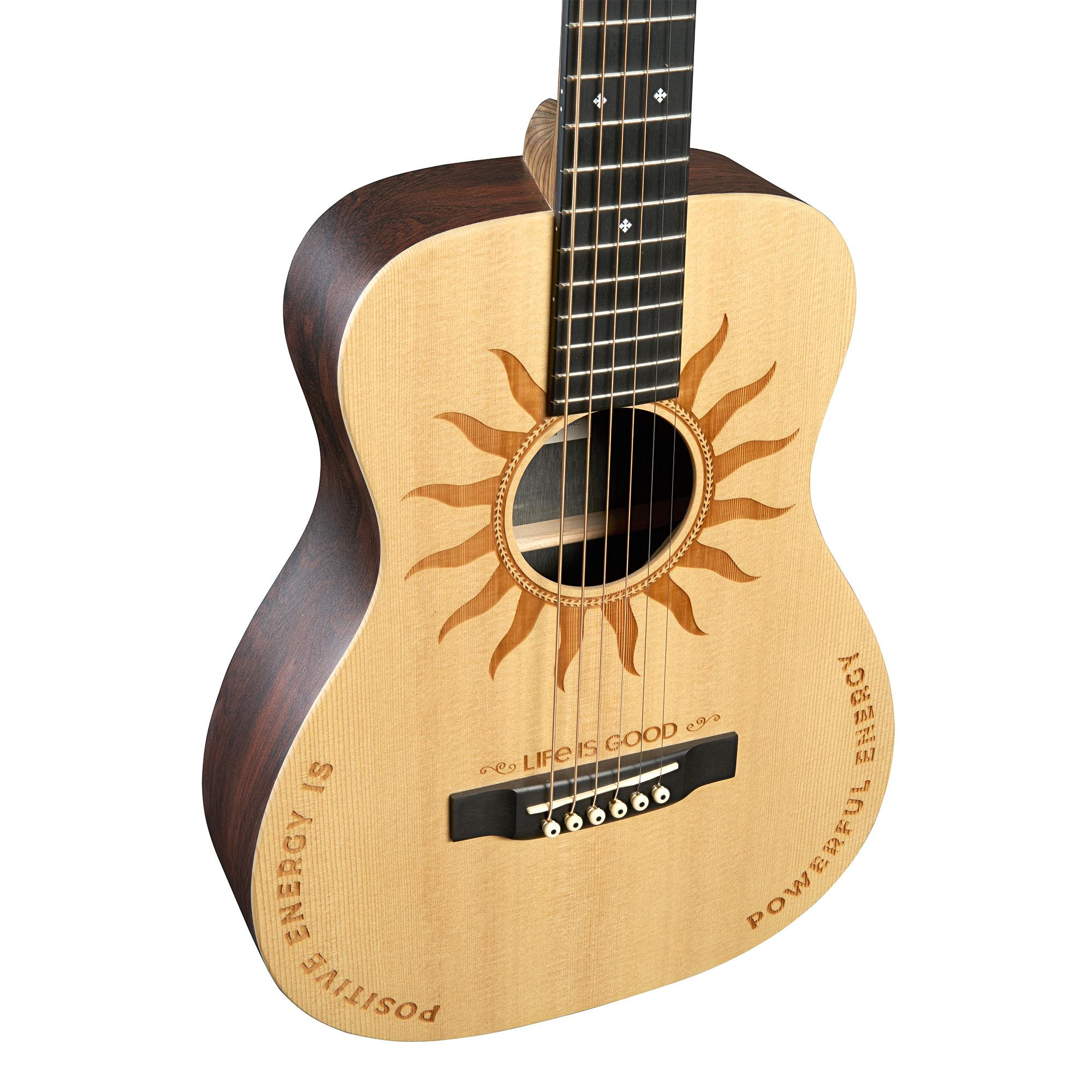 Martin LX2 Life Is Good Travel Acoustic Guitar - LX2 Life Is Good_Front Angle 2.jpg