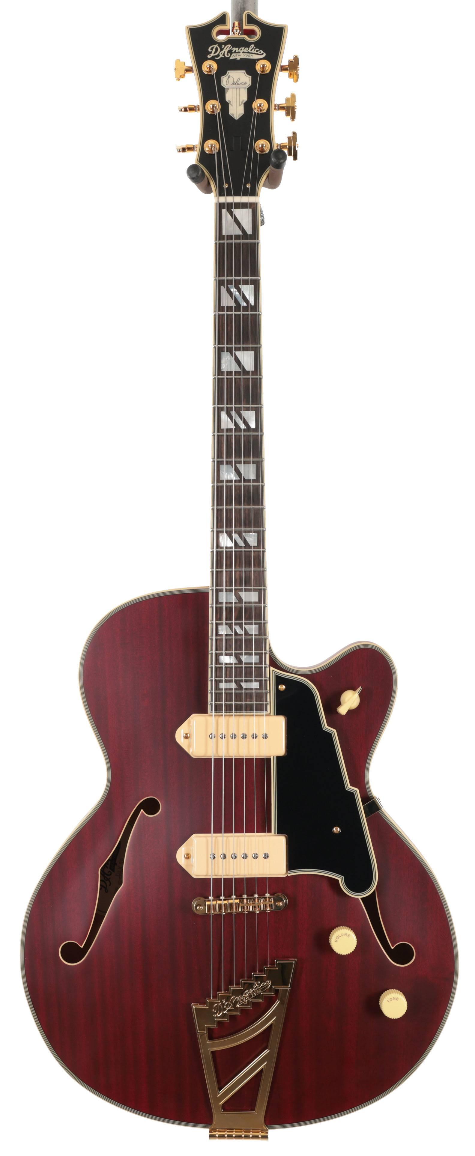 Second Hand D'Angelico Deluxe 59 Semi-Hollow Electric Guitar In Transparent Wine #033 - SH-91-0033 (3).jpg