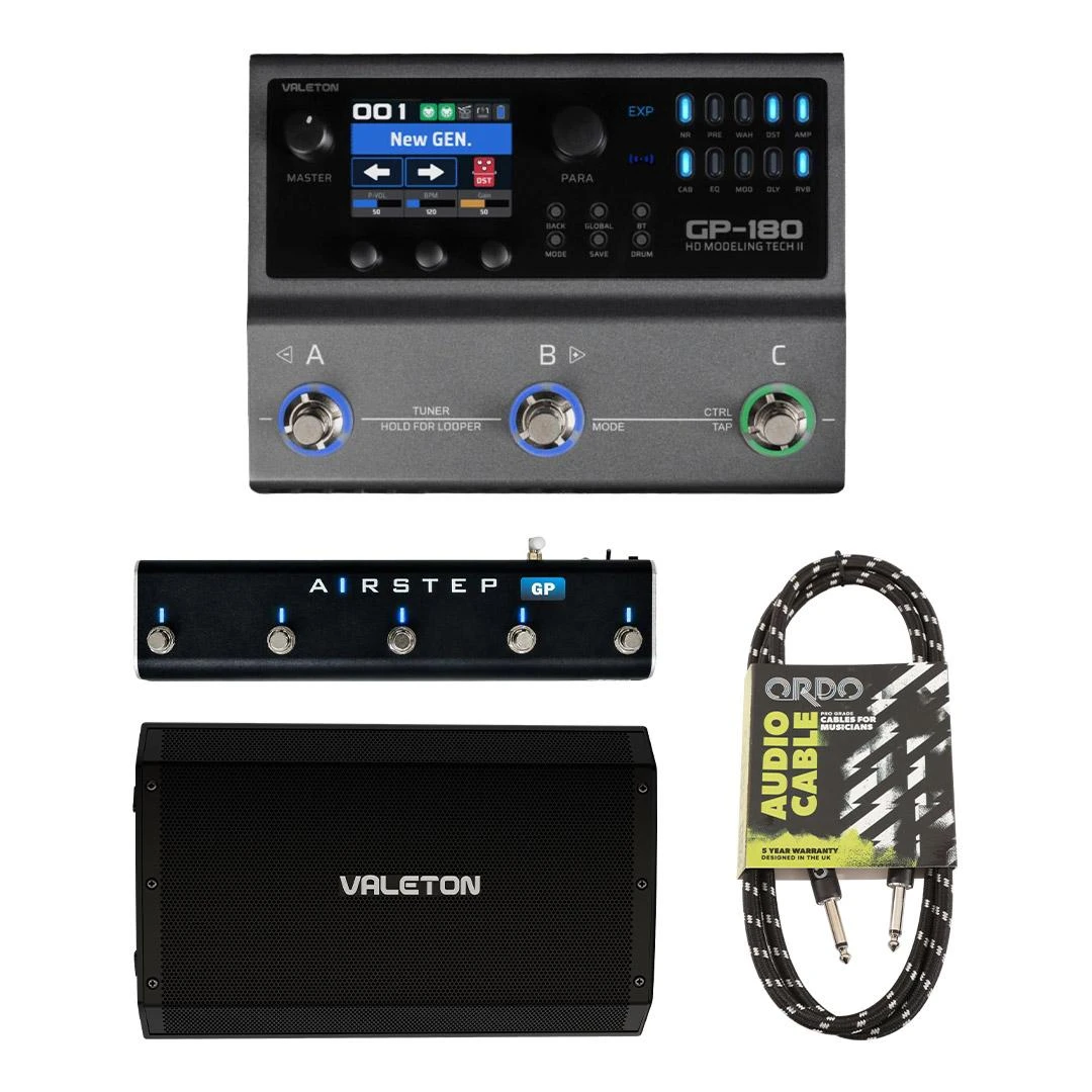 Valeton GP-180 Multi-FX Pedal, VFR-110 FRFR Guitar Cab & XSonic Airstep GP Controller Bundle - BUN-GP180-XS-VFR.jpg