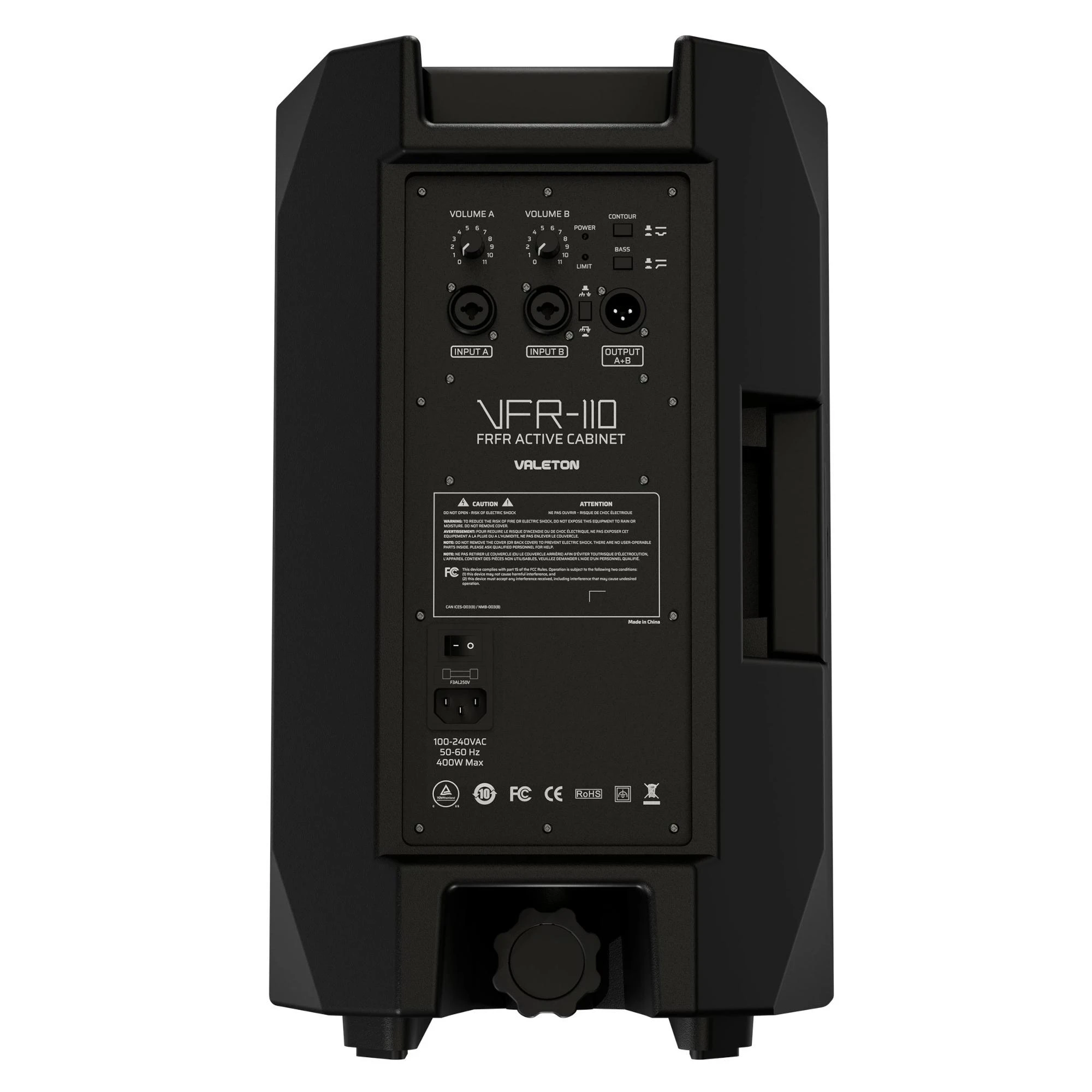 Valeton GP-180 Multi-FX Pedal, VFR-110 FRFR Guitar Cab & XSonic Airstep GP Controller Bundle - Valeton-VFR-110-FRFR-Speaker-Cab-Back.jpg