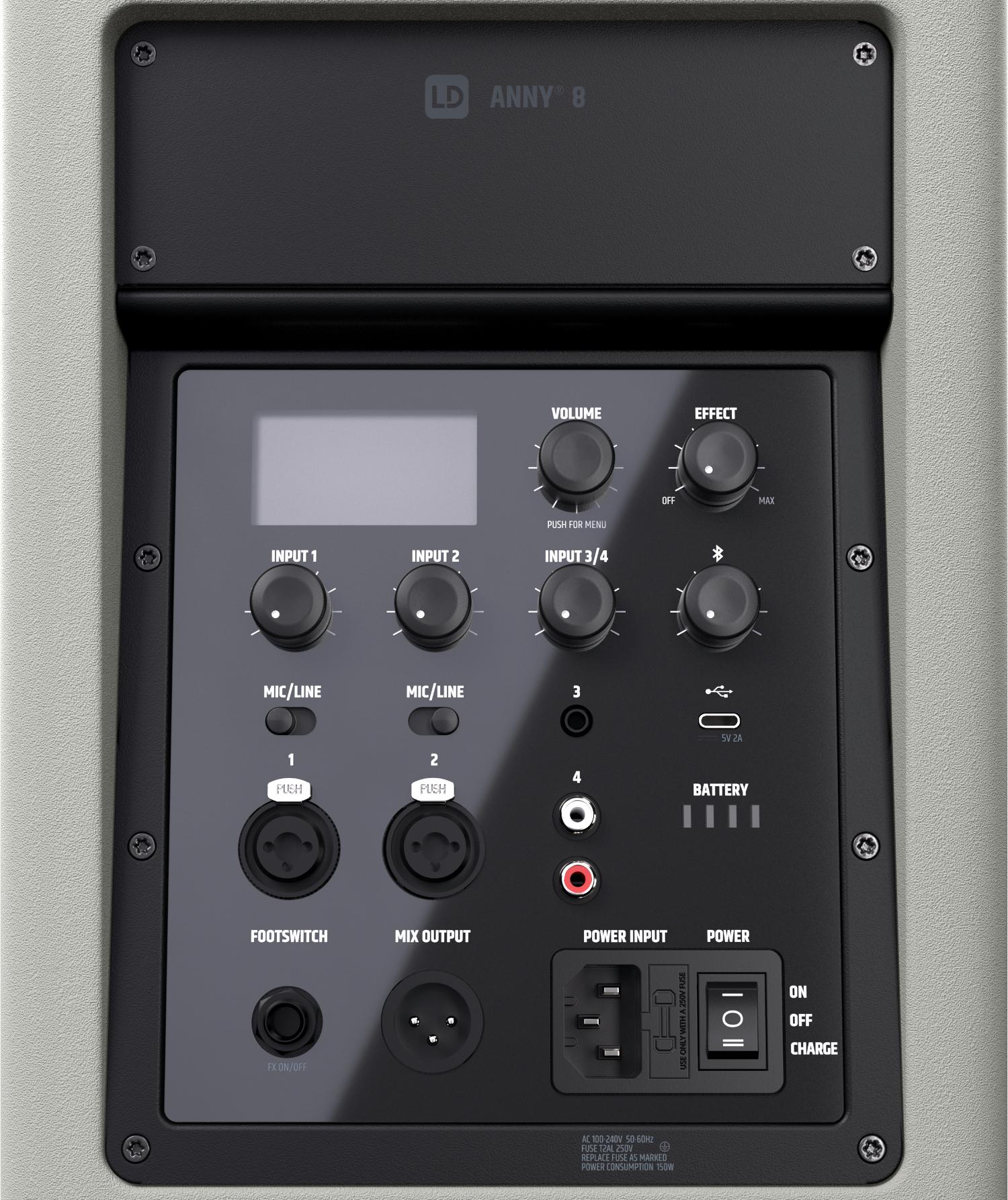 B Stock : LD Systems ANNY 8 Battery powered PA Speaker in Grey - 003 - LDANNY8G_5.jpg