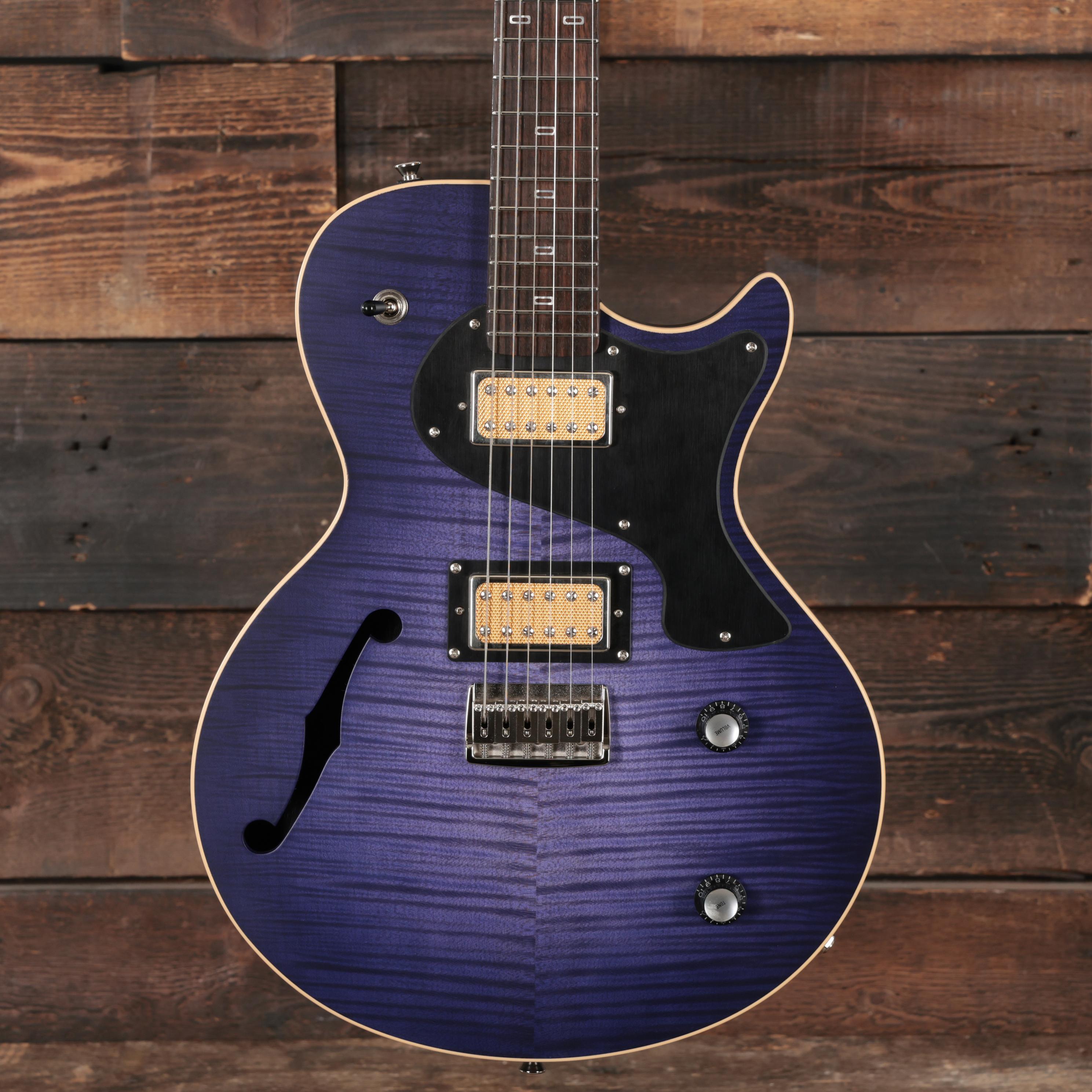 PJD Custom Shop Carey Elite Semi Hollow Electric Guitar in Highland Purple Burst - CS133 (2).JPG