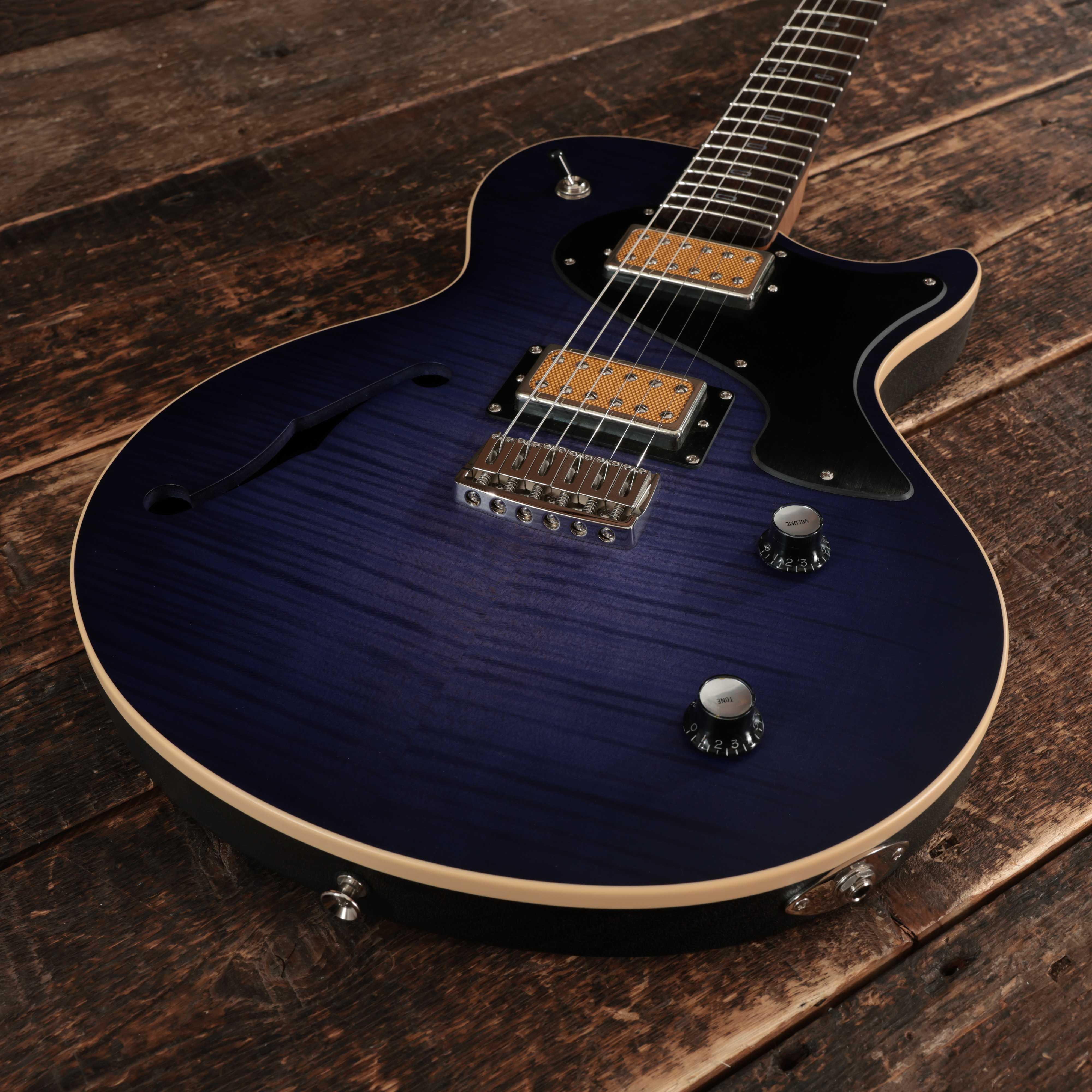 PJD Custom Shop Carey Elite Semi Hollow Electric Guitar in Highland Purple Burst - CS133 (7).jpg