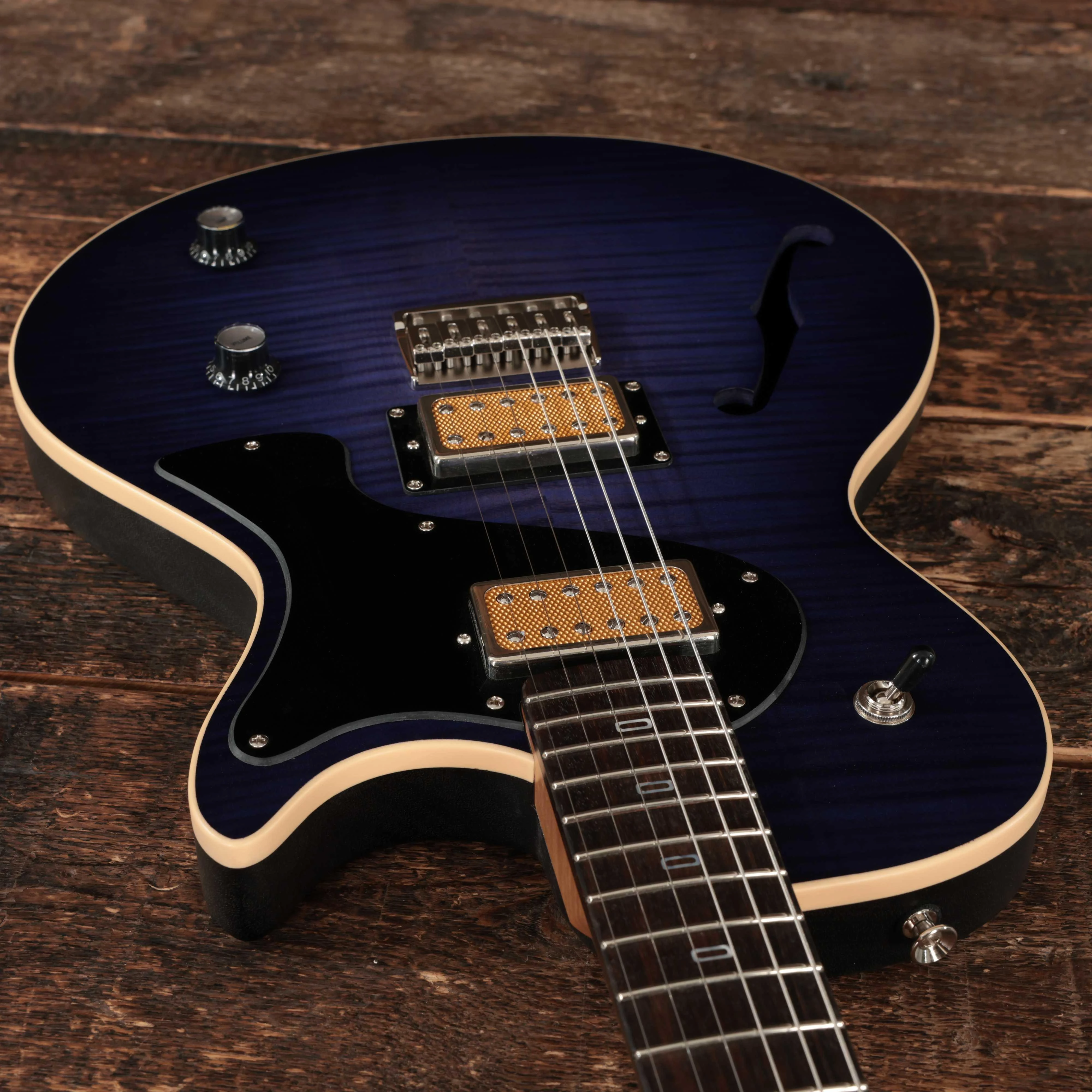 PJD Custom Shop Carey Elite Semi Hollow Electric Guitar in Highland Purple Burst - CS133 (11).jpg