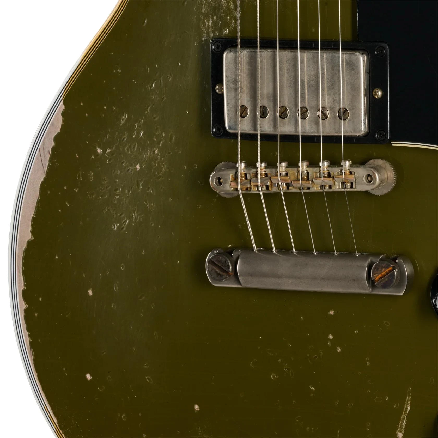 Gibson Custom LE 1968 Les Paul Custom Reissue, Heavy Aged, Olive Drab Top - LPC6826LE23256-3.jpg