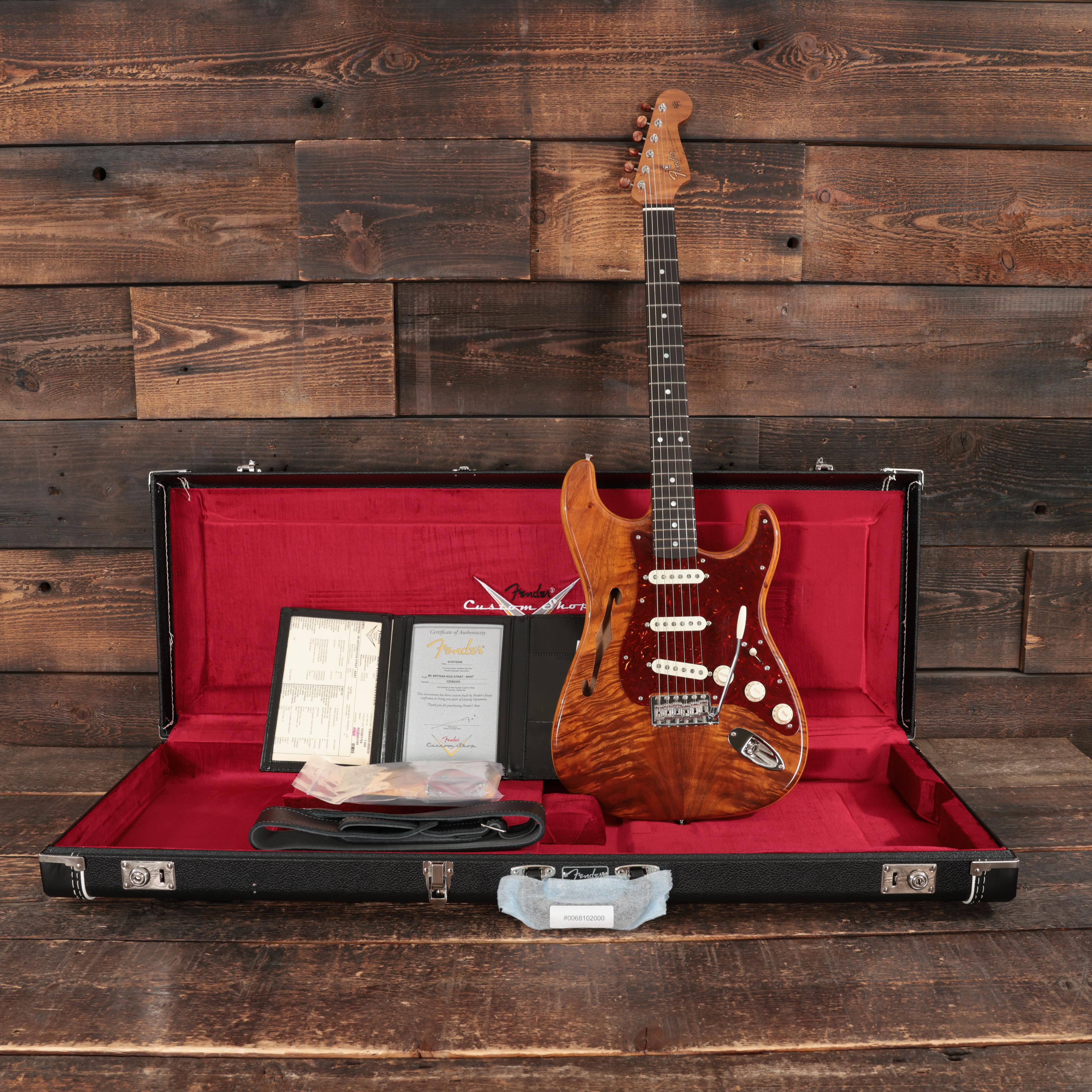 Fender Custom Shop Artisan Stratocaster Thinline Ash Body with AAAA Koa Top - CZ582329 (20).JPG