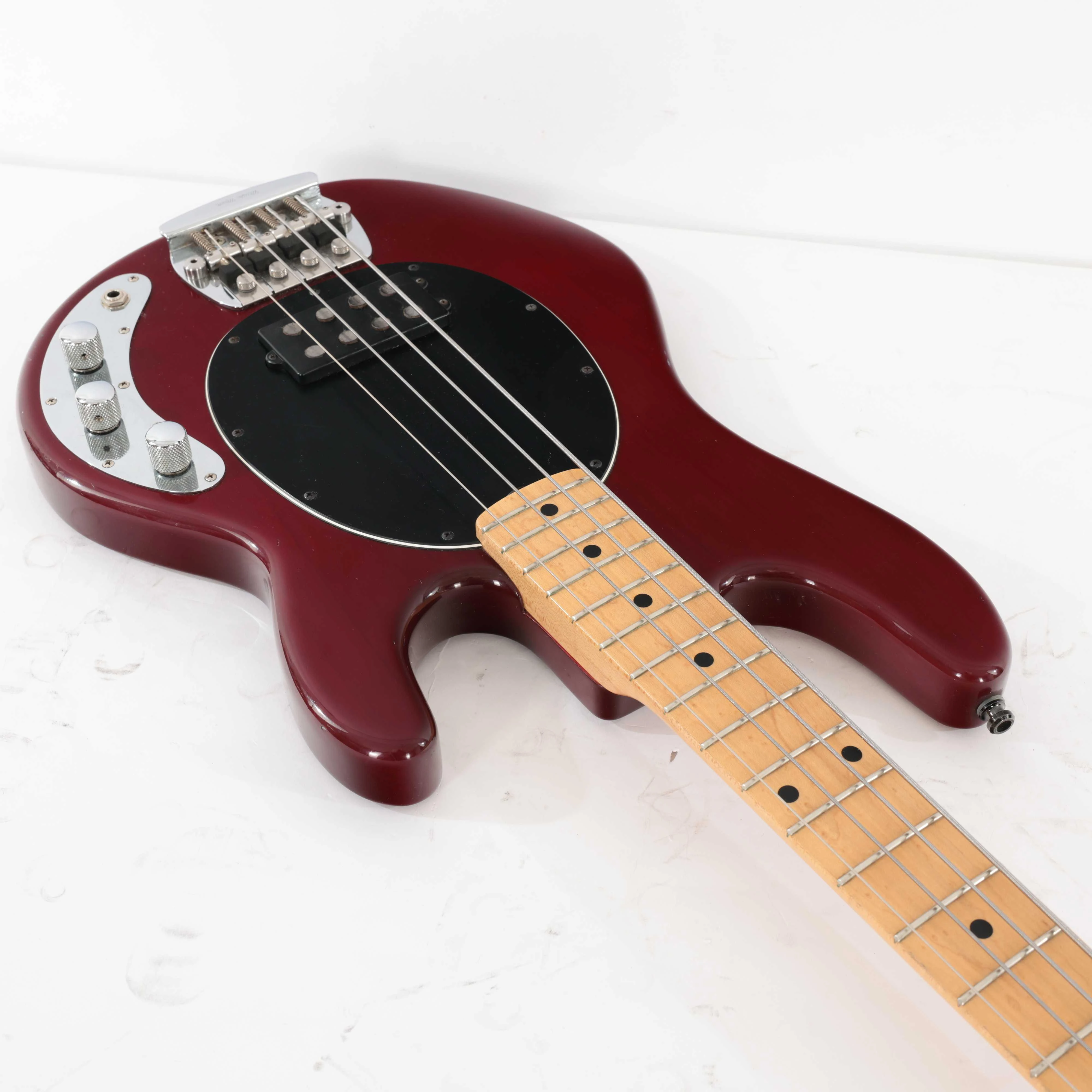 Second Hand 1992 Musicman Stingray Bass Guitar In Trans Red 066 - SH-91-0066 (10).jpg