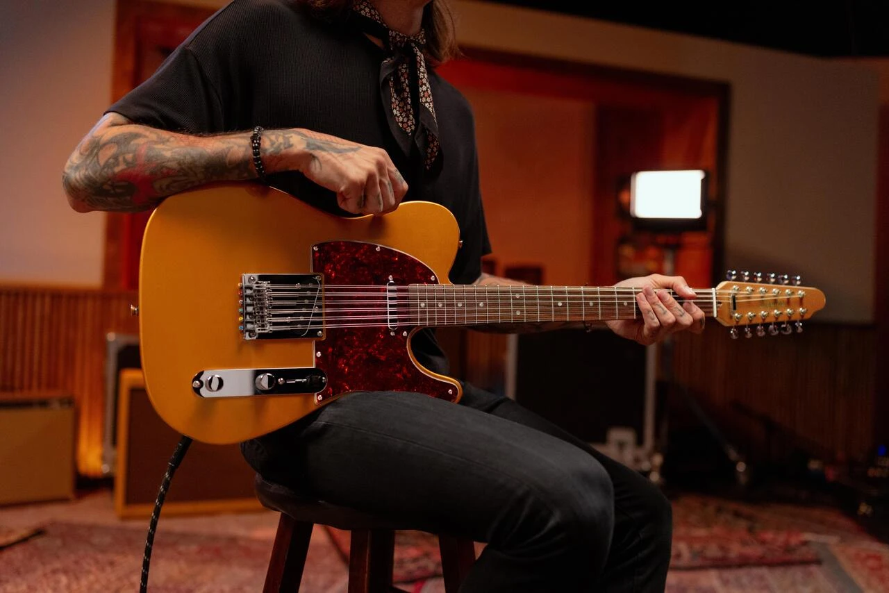 Squier Paranormal Troy Van Leeuwen Signature Telecaster XII Electric Guitar in Copper Age - Squier_Paranormal_TVL_TeleXII_Demo_49.jpg