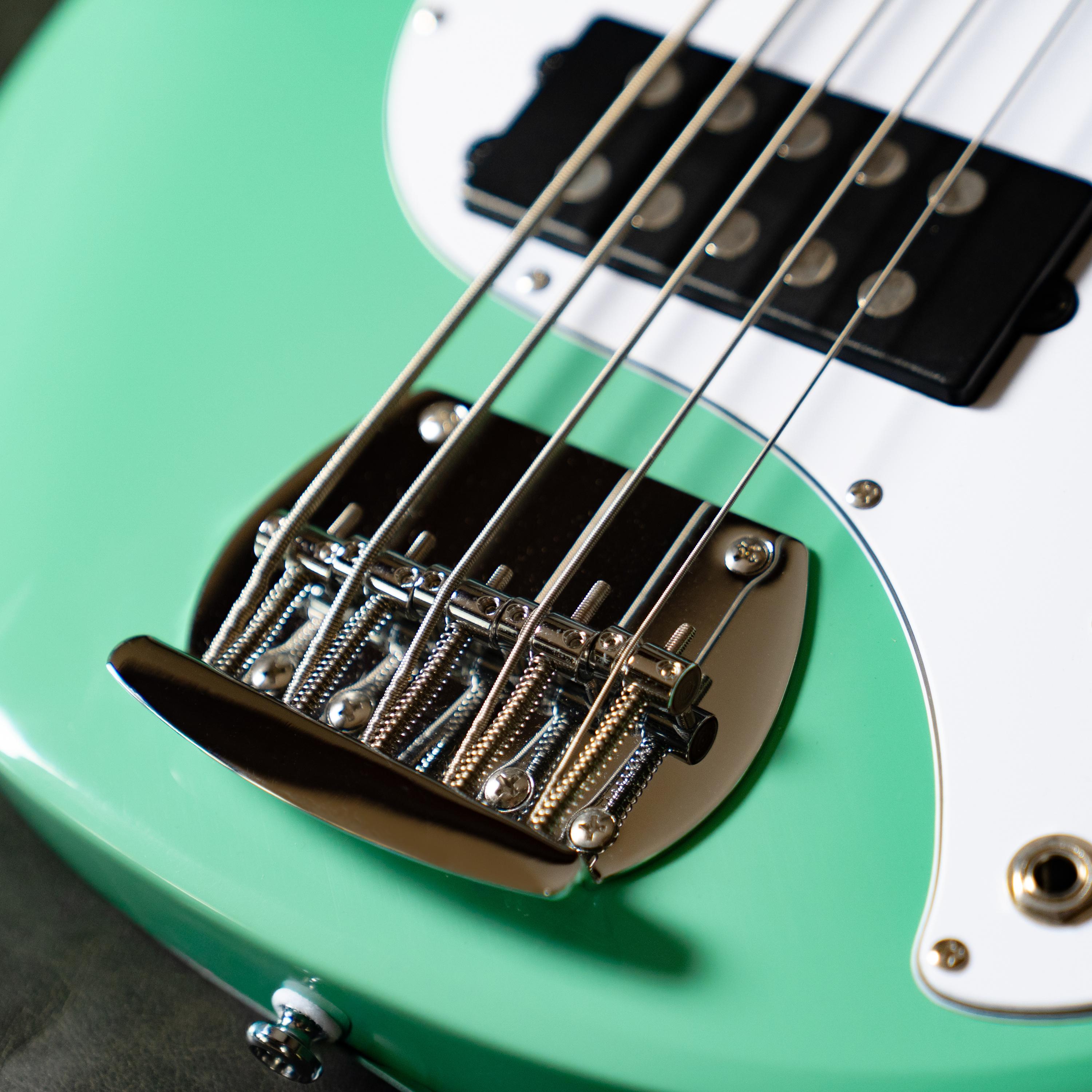 Sterling by Music Man StingRay 5 Plus RAY5X Bass Guitar in Seafoam Green - ST-RAY5X-SGR-J1-C-Bridge.jpg