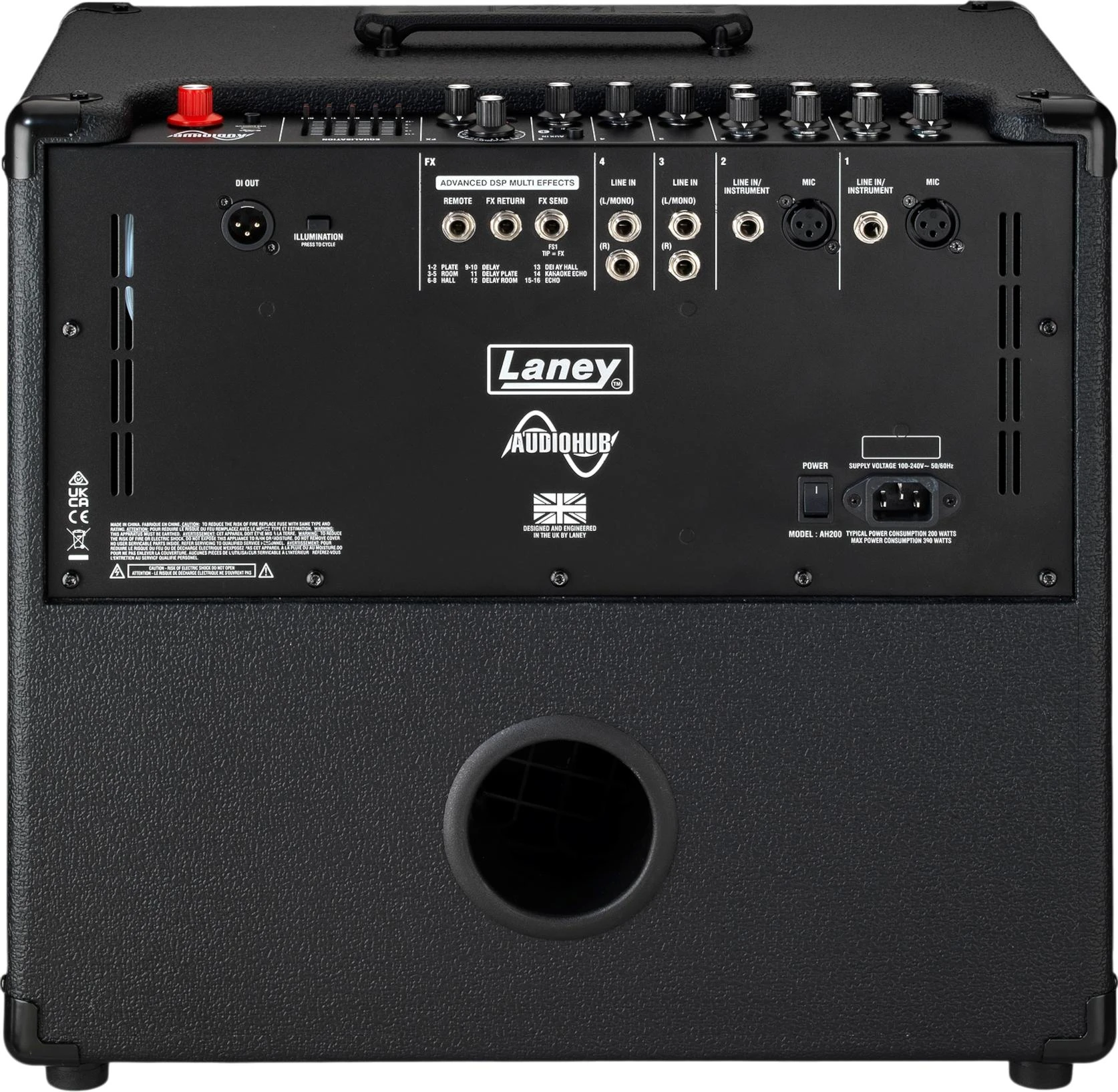 Laney AH200 AUDIOHUB 200w Multi-Instrument Combo Amp - AH200_Back.jpg