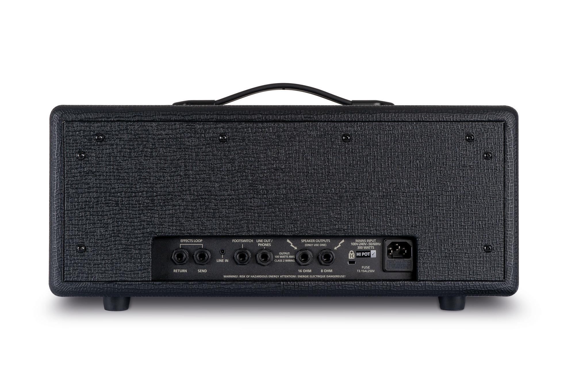 B Stock : Blackstar Debut 100RH 100W Head with Reverb in Black - 002 - Debut-100H-Black-Rear.jpg