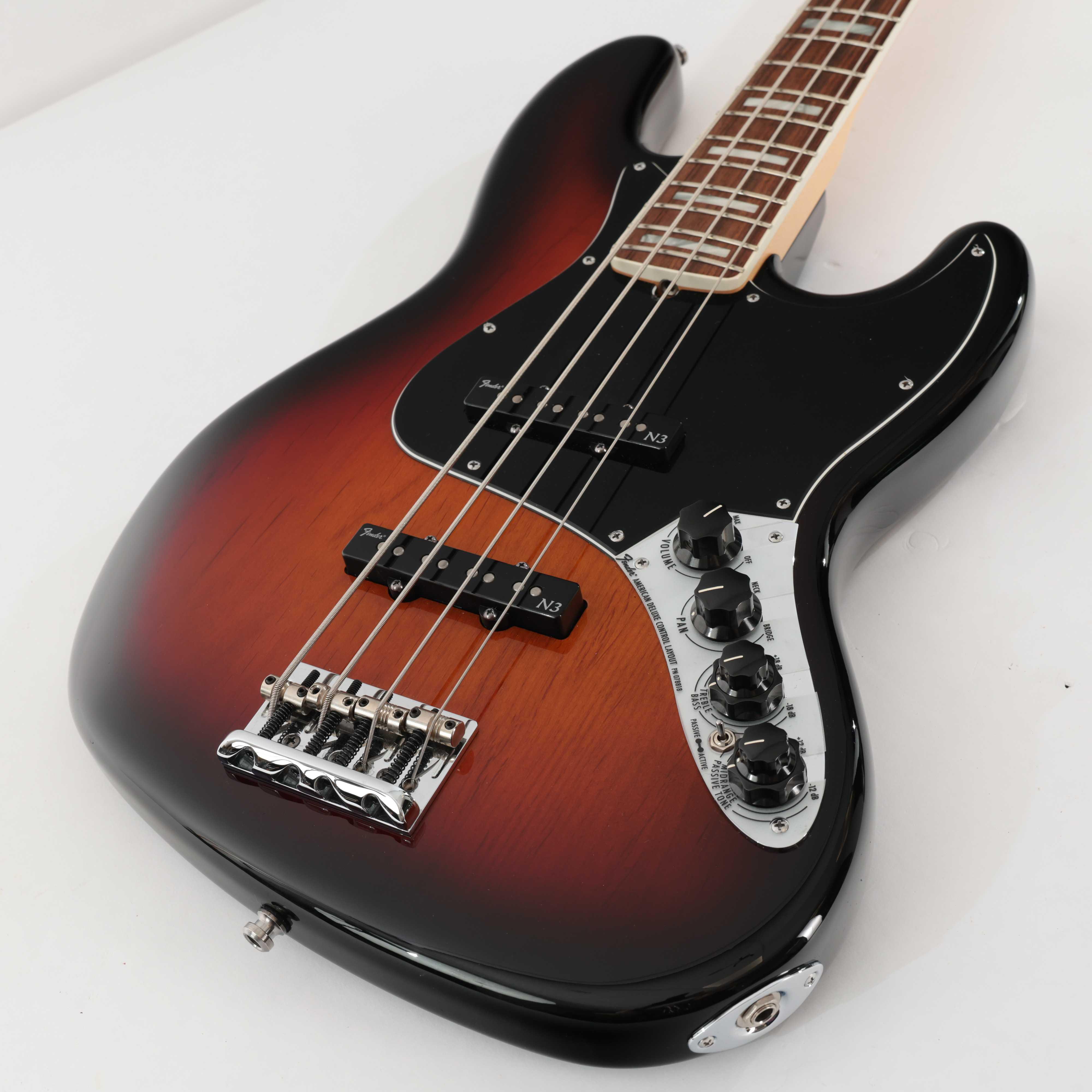 Second Hand Fender American Deluxe Jazz Bass Sunburst #863 - SOR01863 (7).jpg