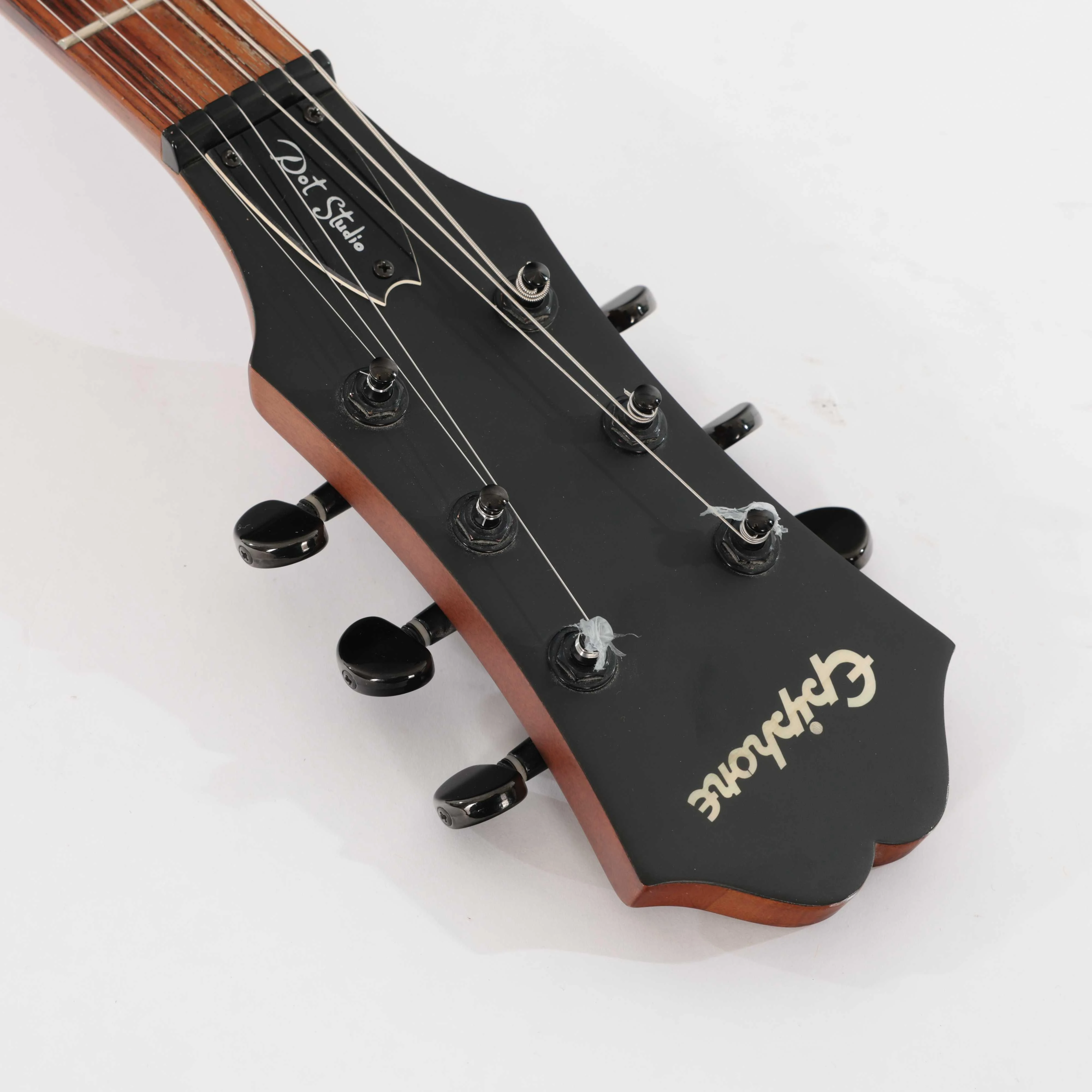 Second Hand Epiphone Dot Studio Semi-Hollow Electric Guitar In Dark Walnut #040 - SH-91-0040 (12).jpg