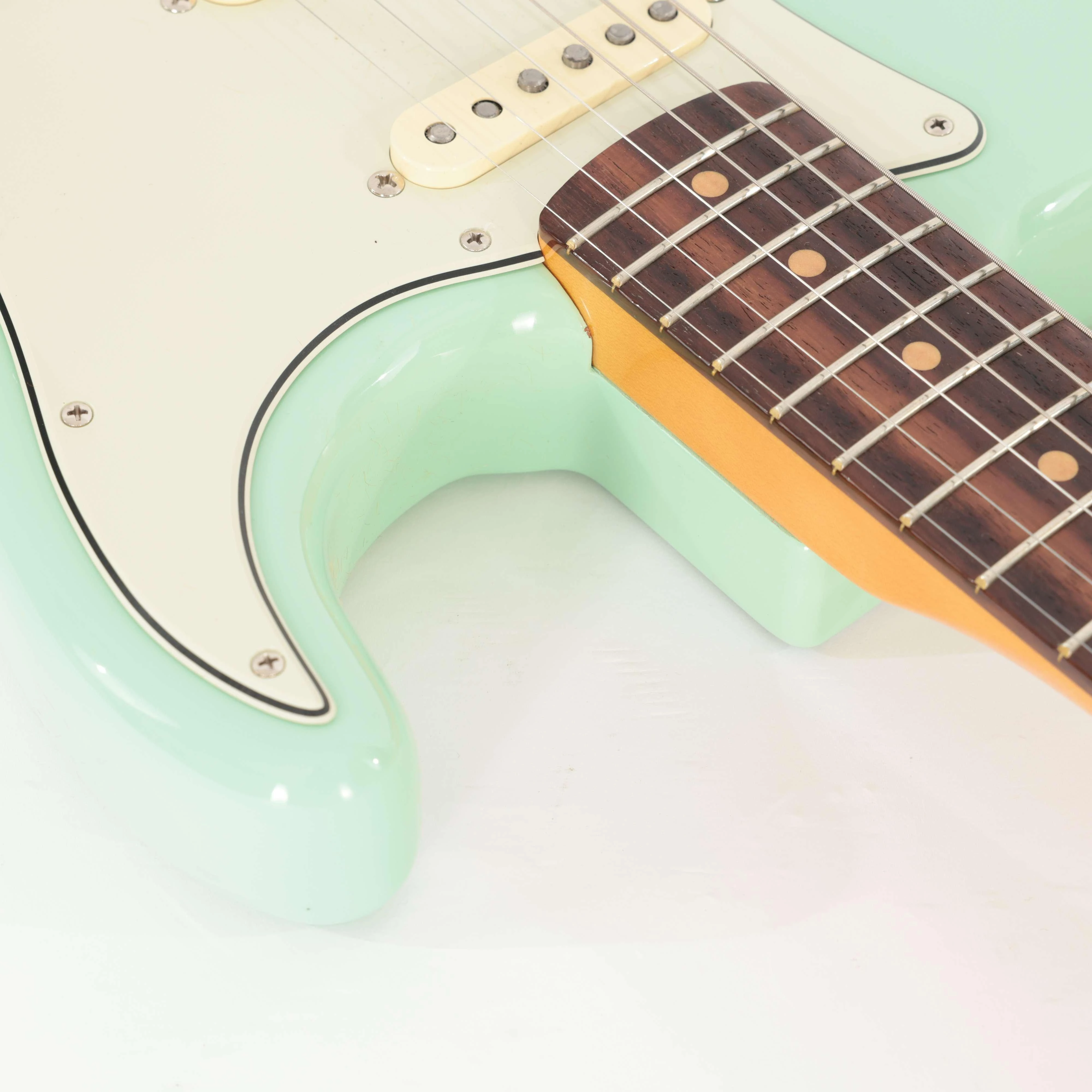 Second Hand Fender Vintage II 1961 Stratocaster Electric Guitar In Surf Green #081 - SH-91-0081 (11).jpg