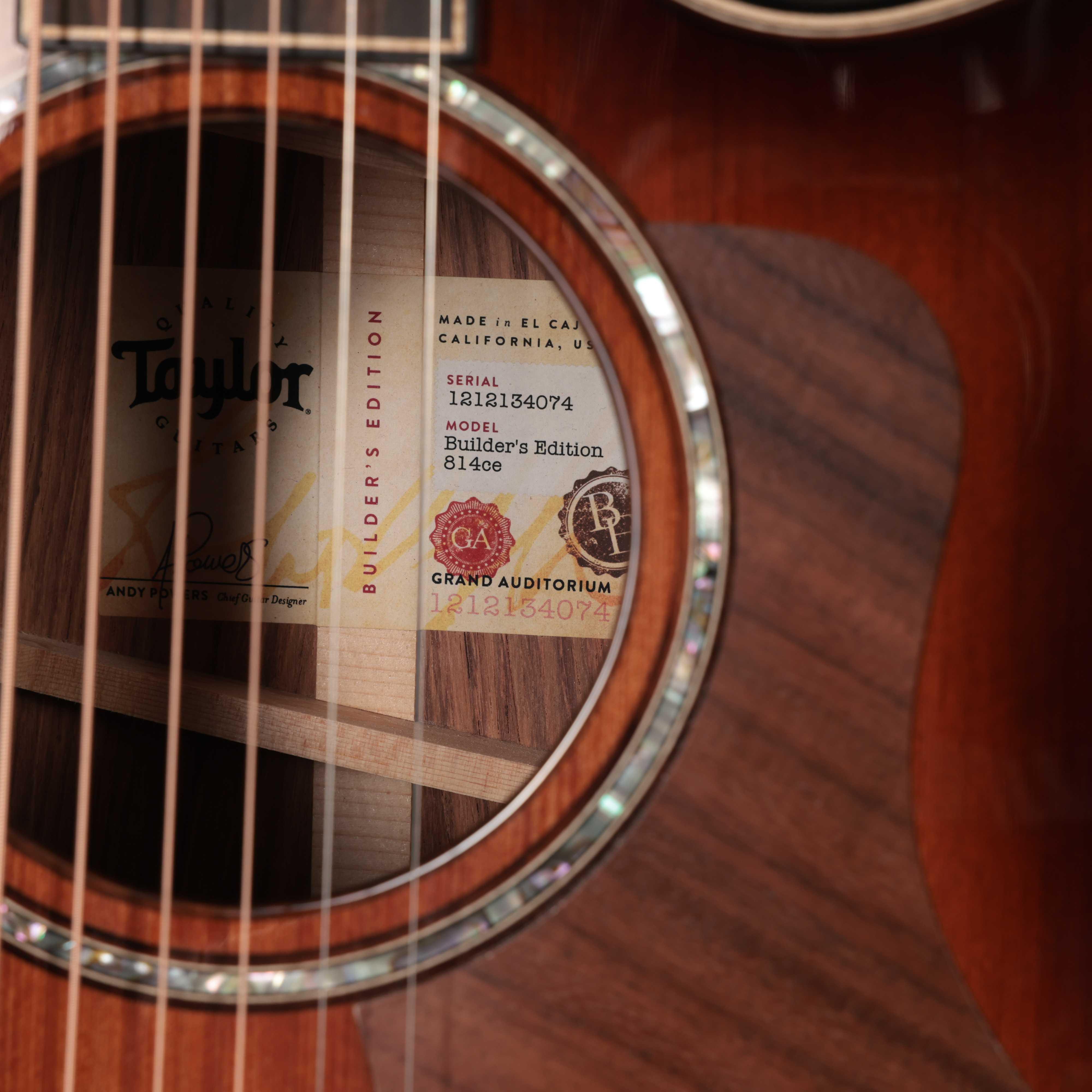 Second Hand Taylor 814ce Builder's Edition Sinker Redwood Honduran Rosewood #040 - SH-131-0040 (5).jpg