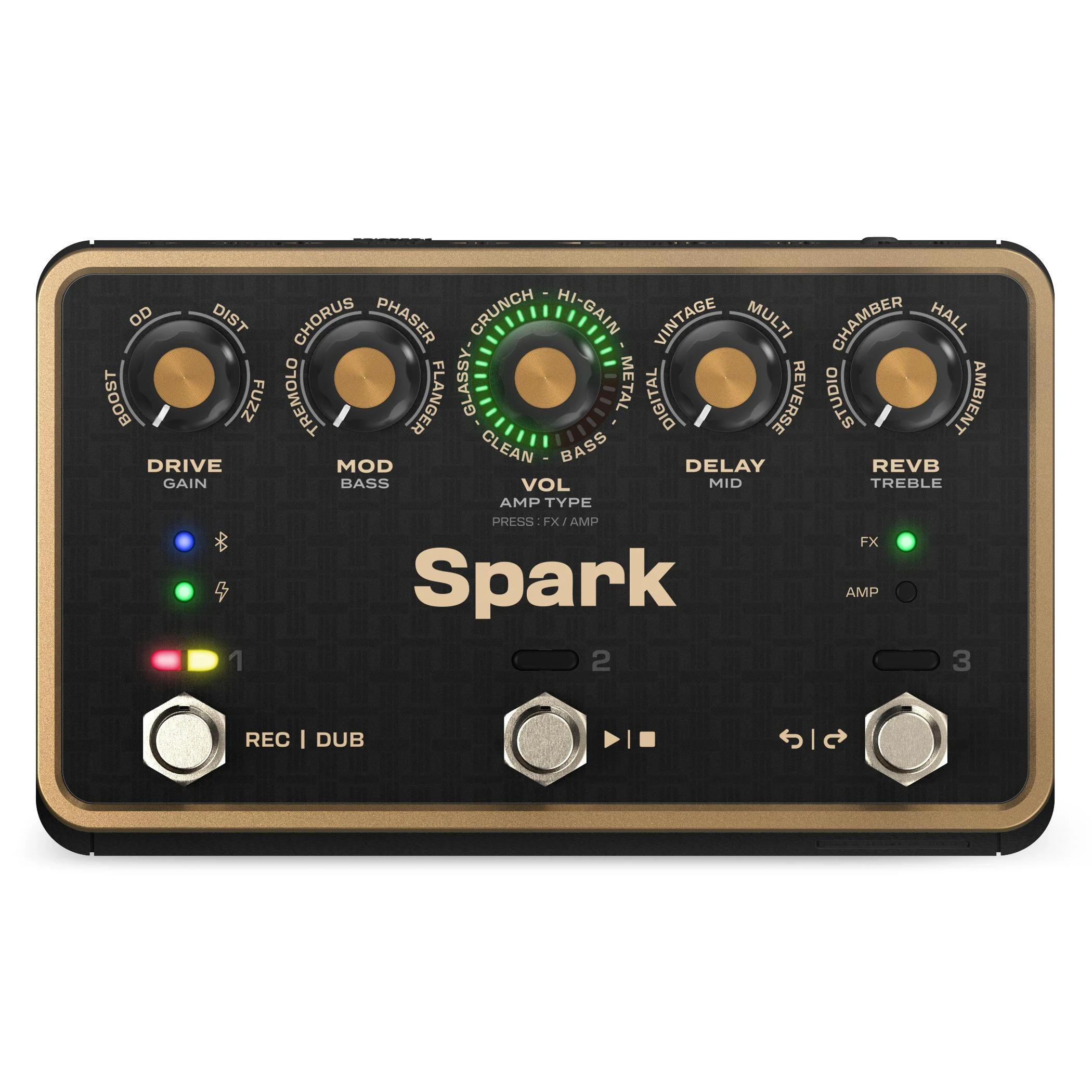 Positive Grid Spark Pedal Bundle With Headphones & 3M Lead - SPARK-PEDAL-Front.jpg
