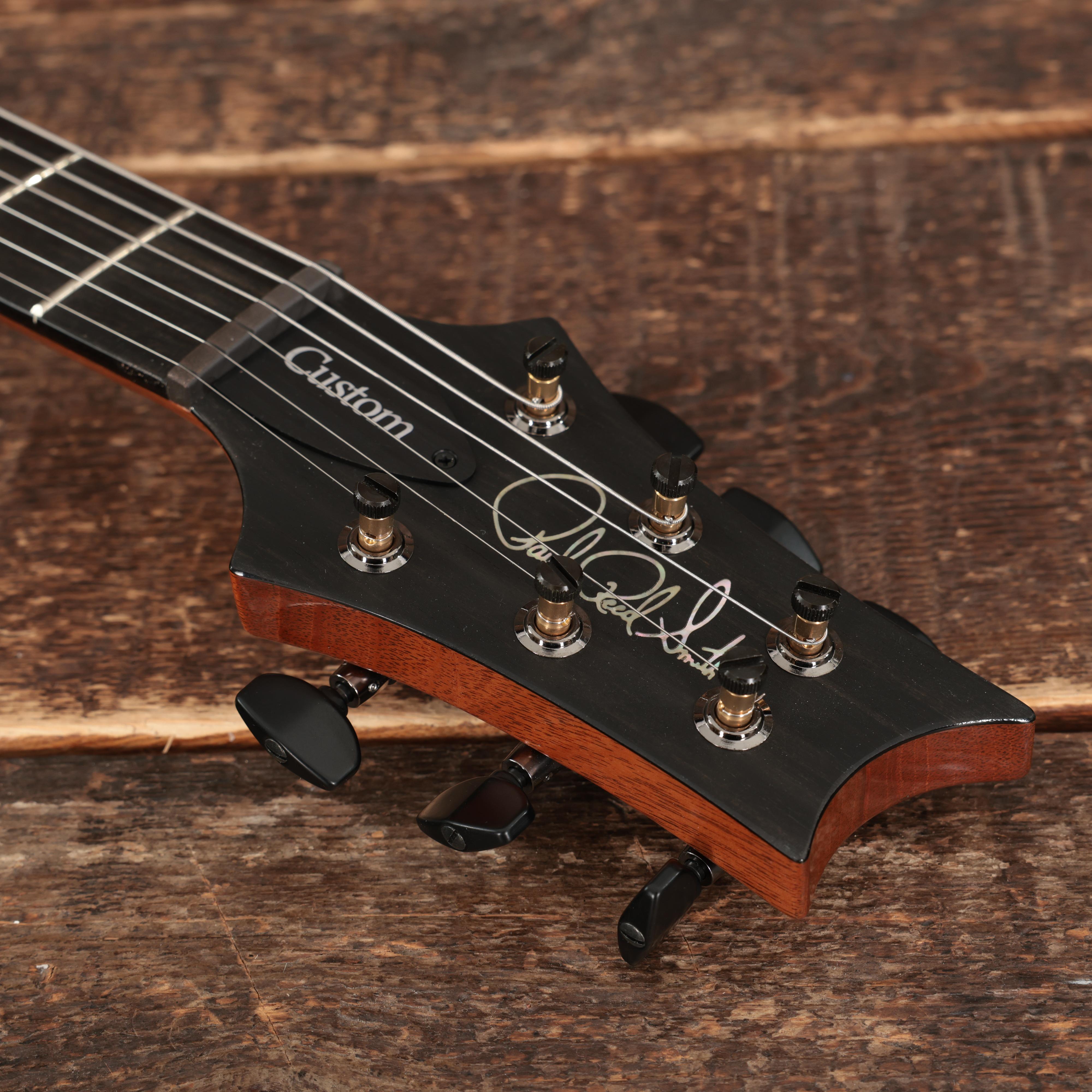 PRS Custom 24 Artist Quilt Electric Guitar in Faded Indigo with Korean Awabi Birds - 0427360 (15).JPG