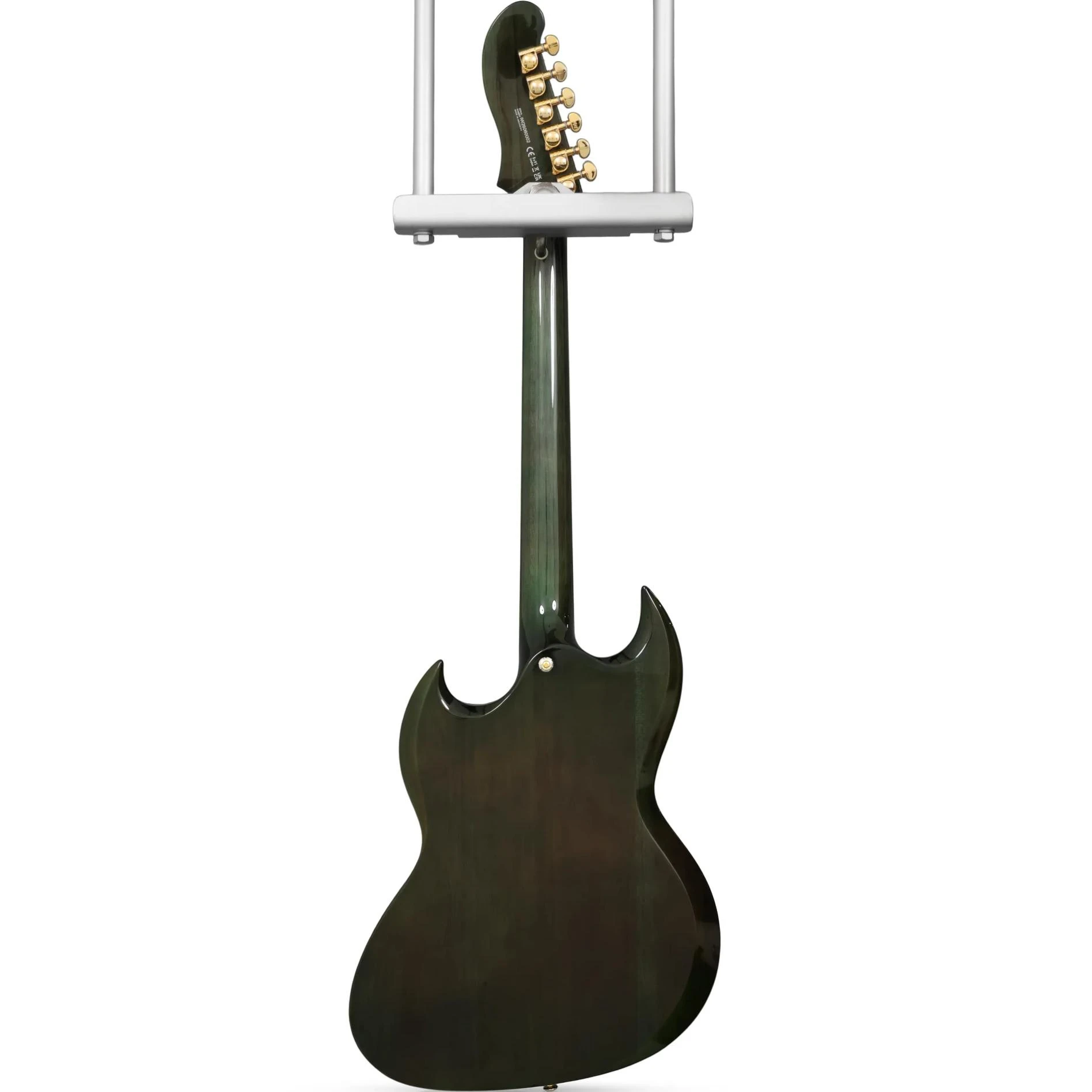 Woodrite Switchblade Electric Guitar in Transparent Emerald Green - WR-SB-TEG-Back.jpg