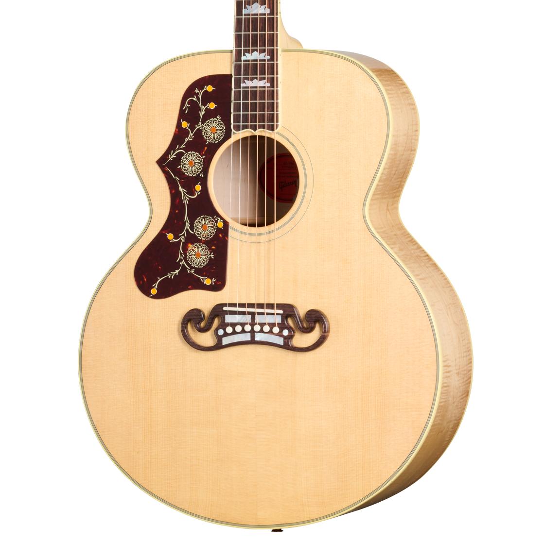 Gibson SJ-200 Original Left-handed Electro Acoustic Guitar with Baggs HiFi DNA in Antique Natural - OCJB20HFANL_3_Front cropped.jpg
