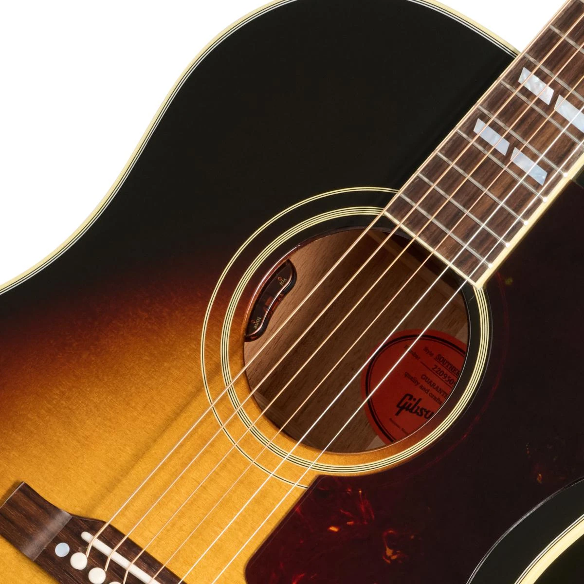Gibson Southern Jumbo Original Electro Acoustic Guitar with Baggs HiFi DNA in Vintage Sunburst - OCRSSJHFVS_7_SoundHole-1200x1200-28e5ebb.jpg