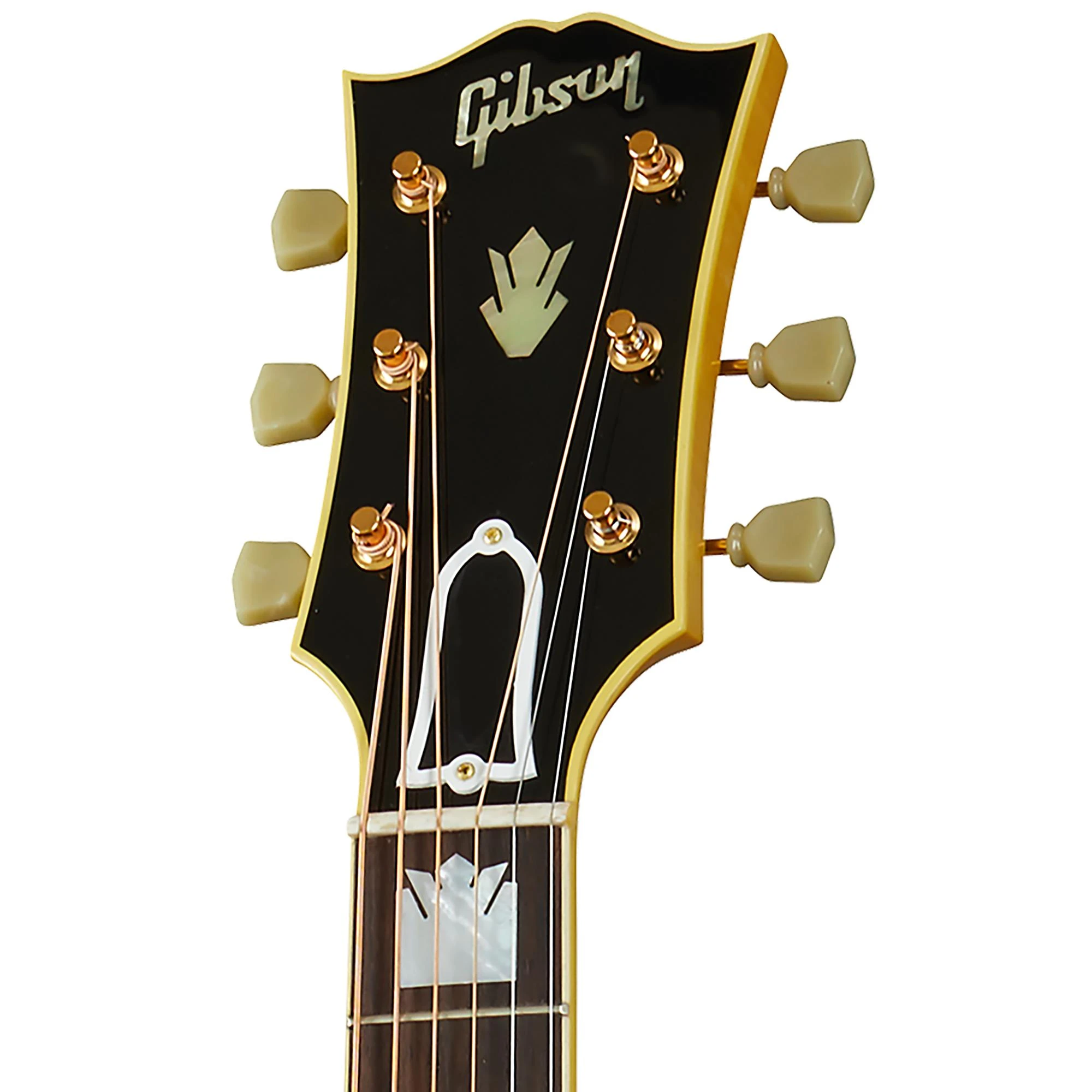 Gibson SJ-200 Original Electro Acoustic Guitar with Baggs HiFi DNA in Antique Natural - OCJB20HFAN_5_Headstock.jpg