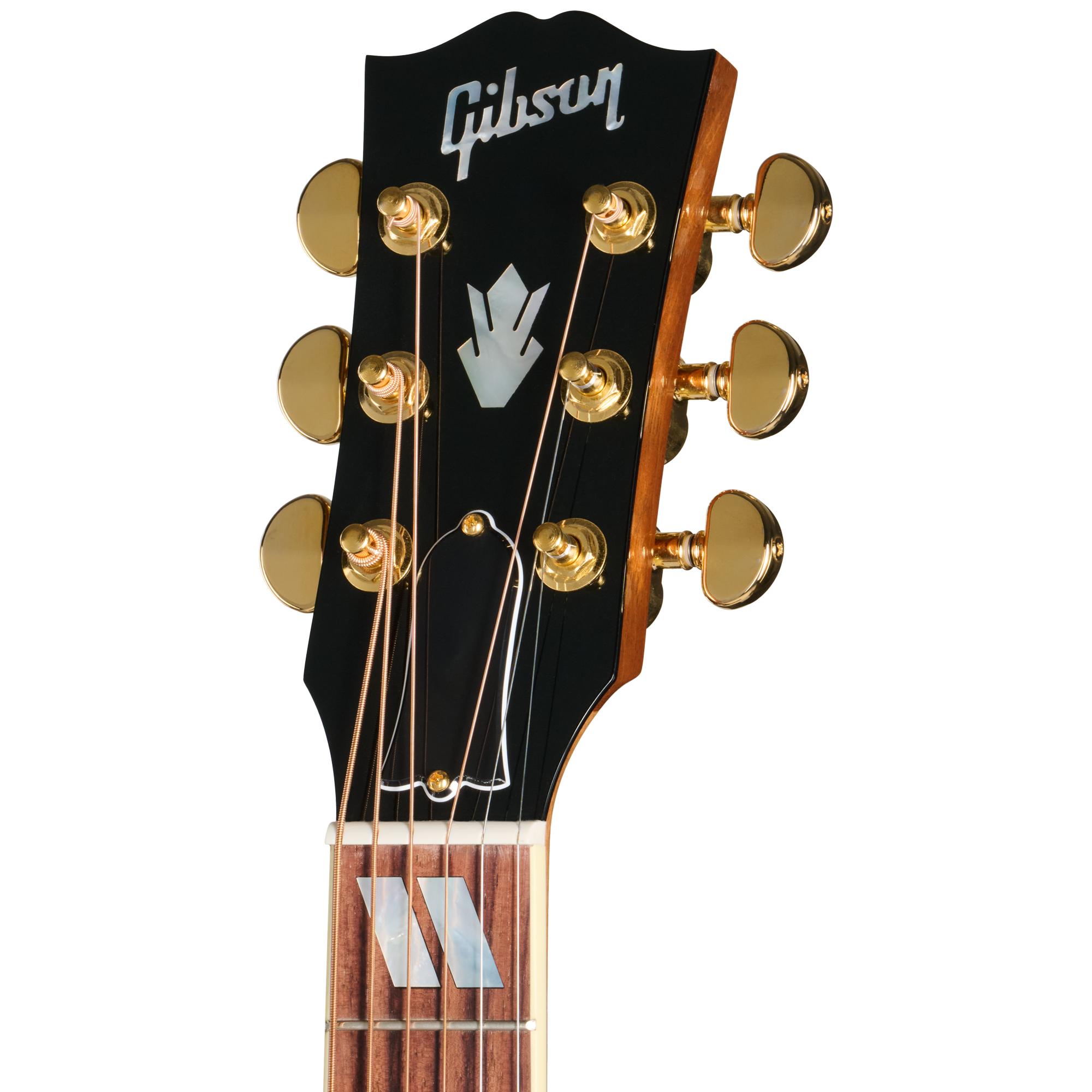 Gibson Hummingbird Standard Rosewood EC Electro Acoustic Guitar with Baggs HiFi DNA in Rosewood Burst - MCSSHRECHFRB_5_Headstock.jpg