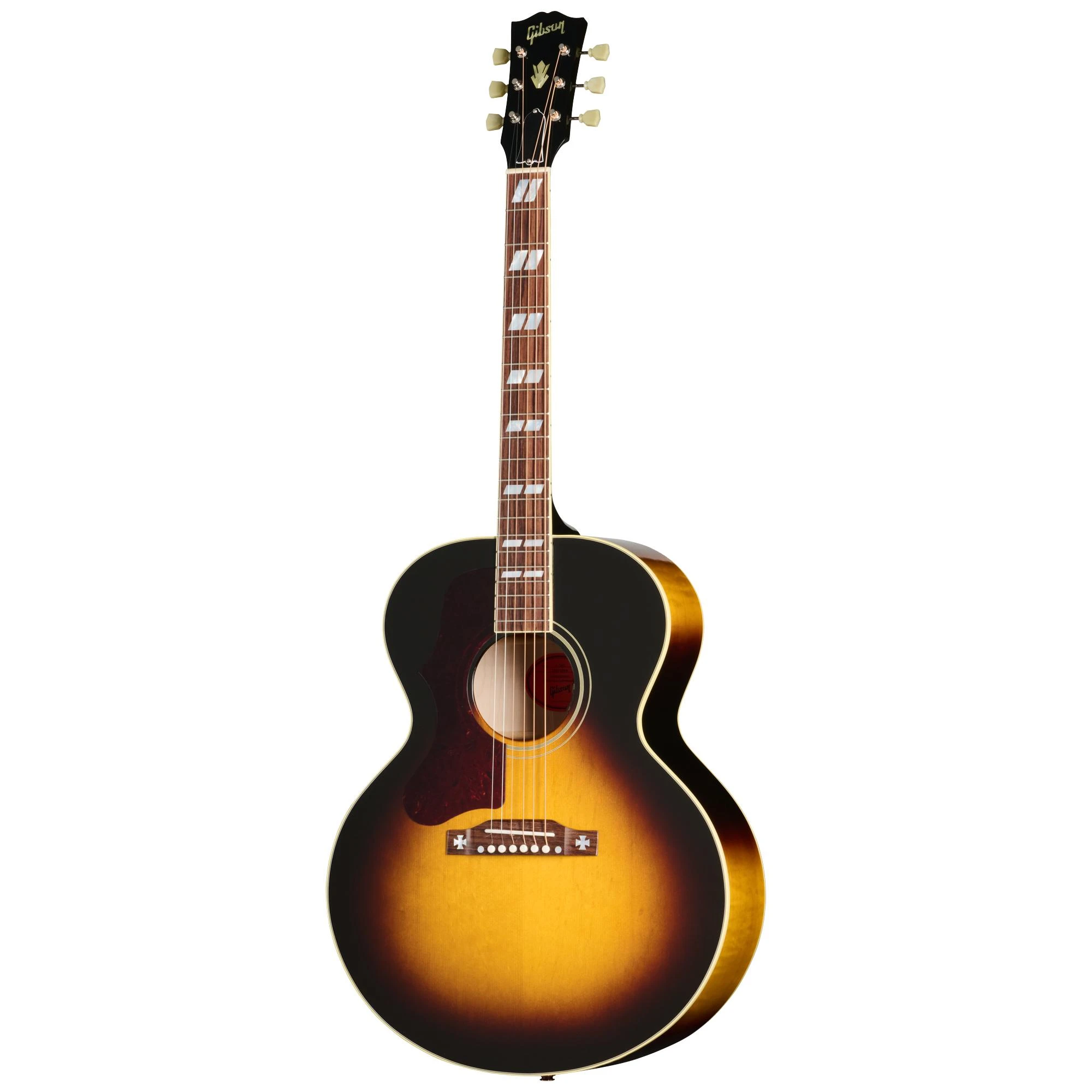 Gibson J-185 Original Left-handed Electro Acoustic Guitar with Baggs HiFi DNA in Vintage Sunburst - OCJB85HFVSL_3_Front.jpg