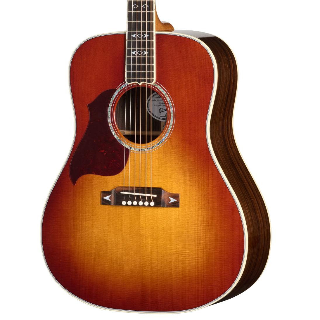 Gibson Songwriter Recording Artist Left-handed Electro Acoustic Guitar with Baggs HiFi DNA in Rosewood Burst - MCSSSWRAHFRBL_3_Front cropped.jpg
