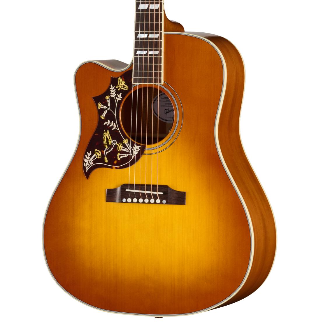 Gibson Hummingbird Standard EC Left-Handed Electro Acoustic Guitar with Baggs HiFi DNA in Heritage Cherry Sunburst - MCSSHBECHFHCSL_3_Front cropped.jpg